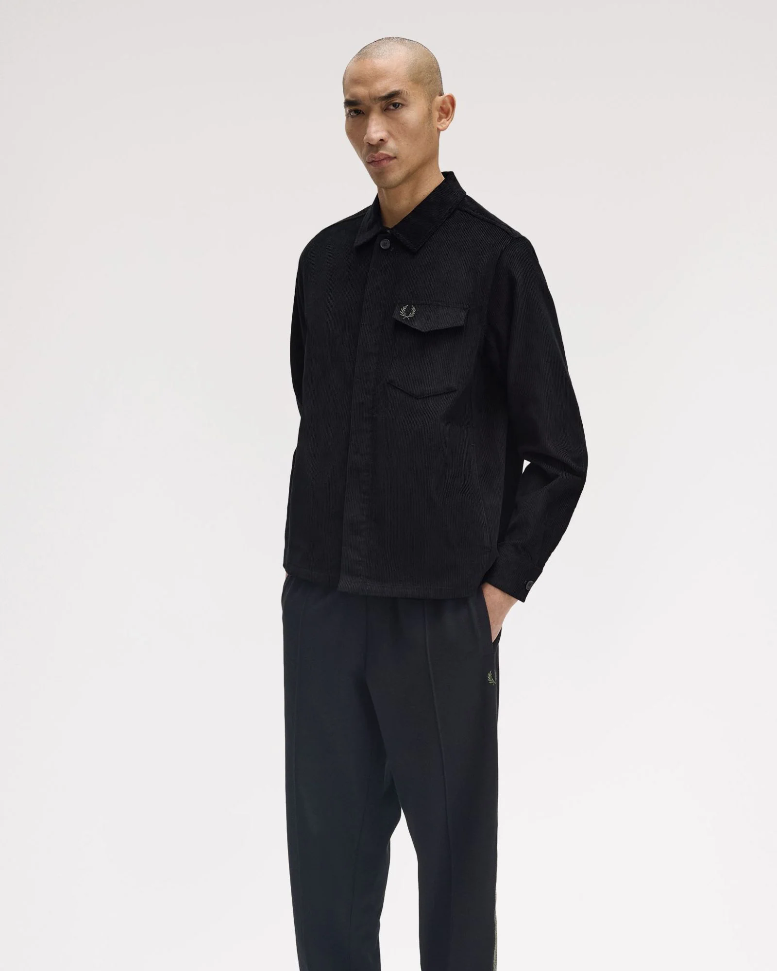Fred Perry Corduroy Overshirt - Black - Image 6