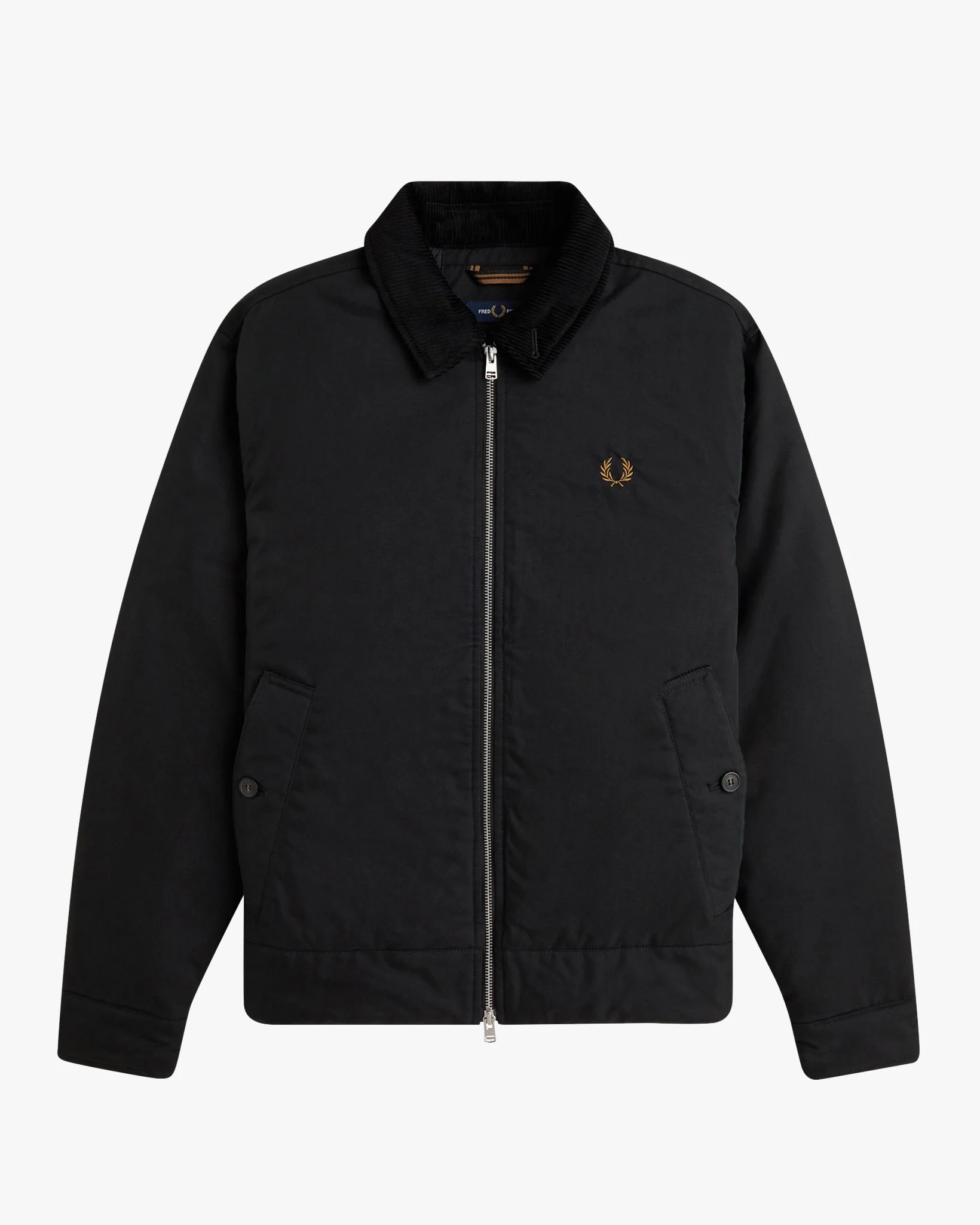 Fred Perry Cotton Caban Jacket - Black