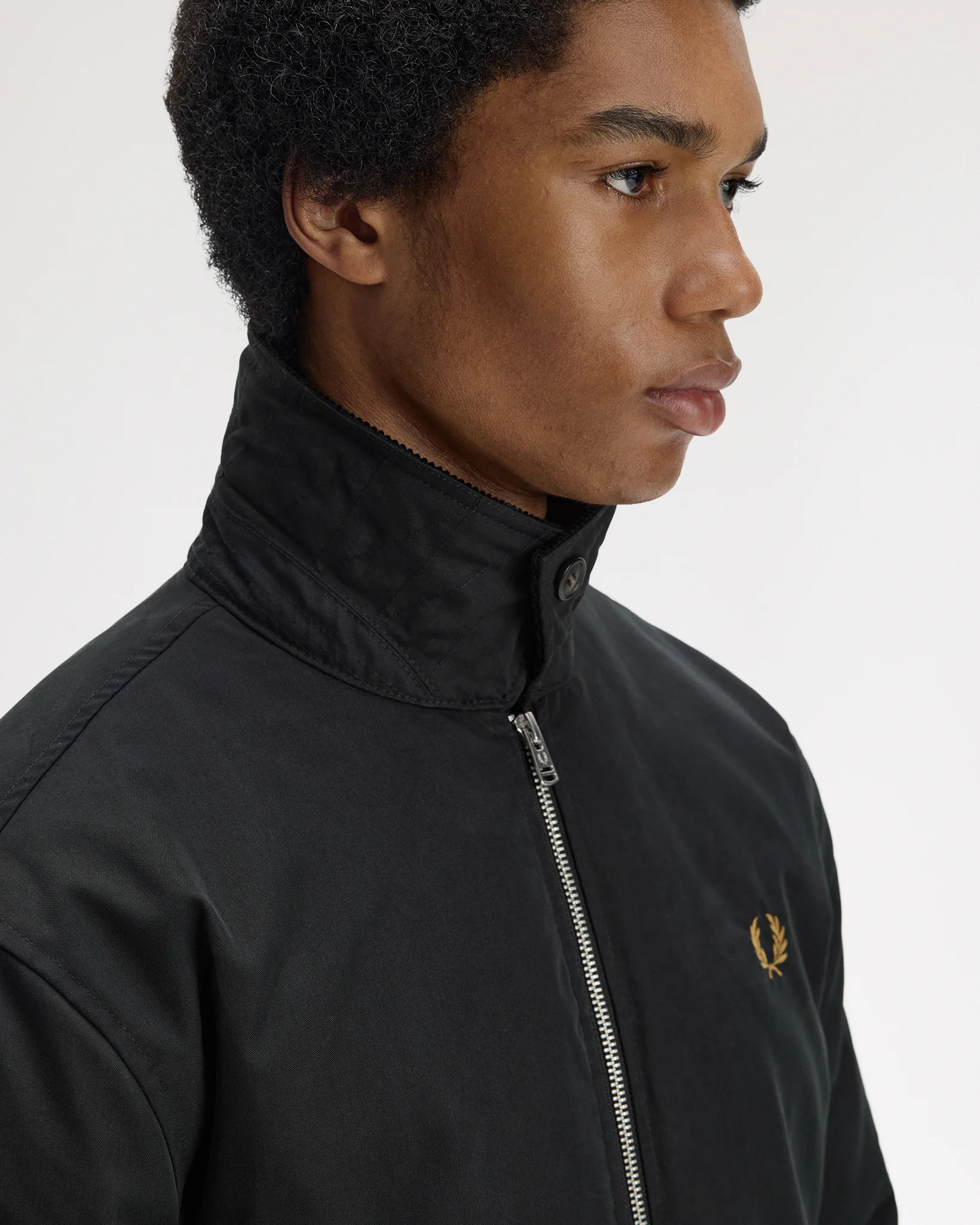 Fred Perry Cotton Caban Jacket - Black - Image 10