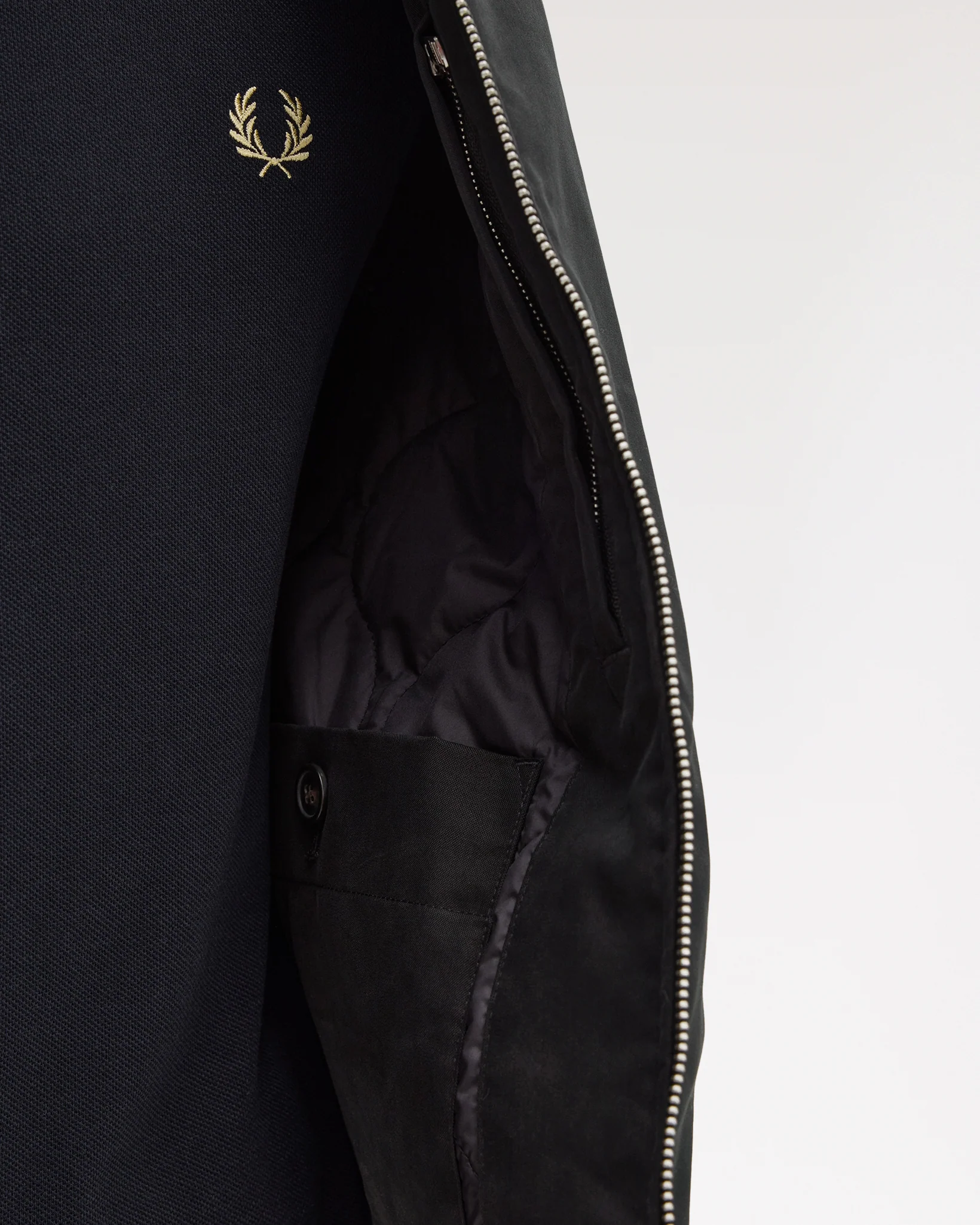 Fred Perry Cotton Caban Jacket - Black - Image 11