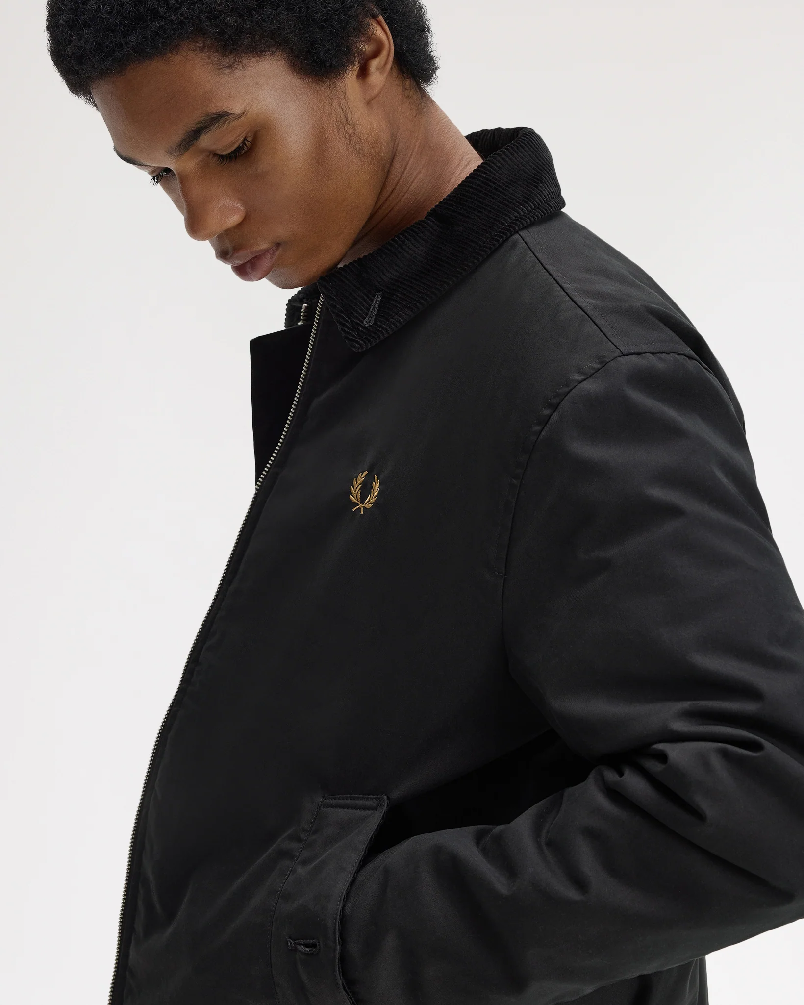 Fred Perry Cotton Caban Jacket - Black - Image 8