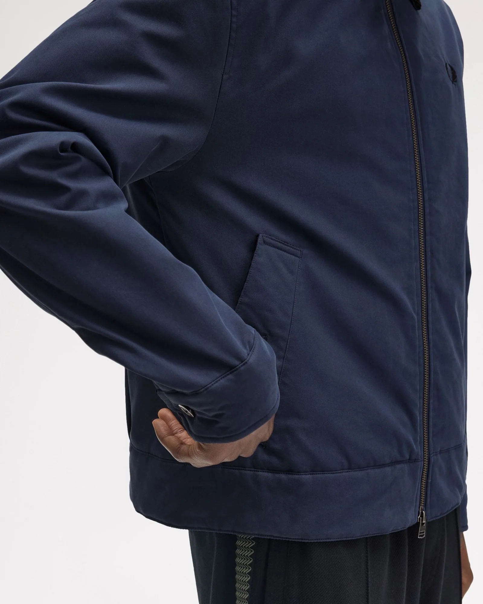 Fred Perry Cotton Caban Jacket - Dark Airforce - Image 11