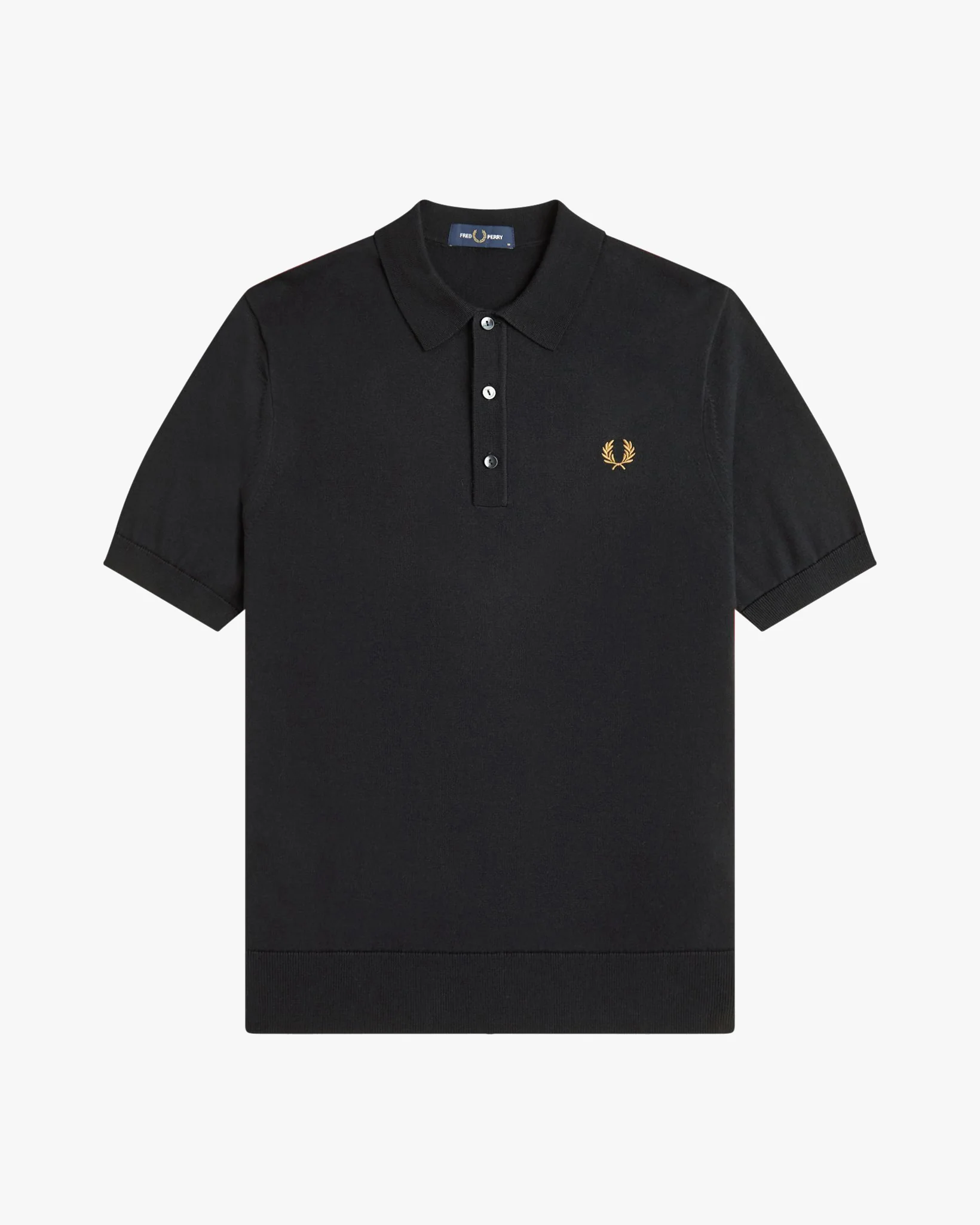 Fred Perry SUPIMA® Cotton Knitted Polo Shirt - Black