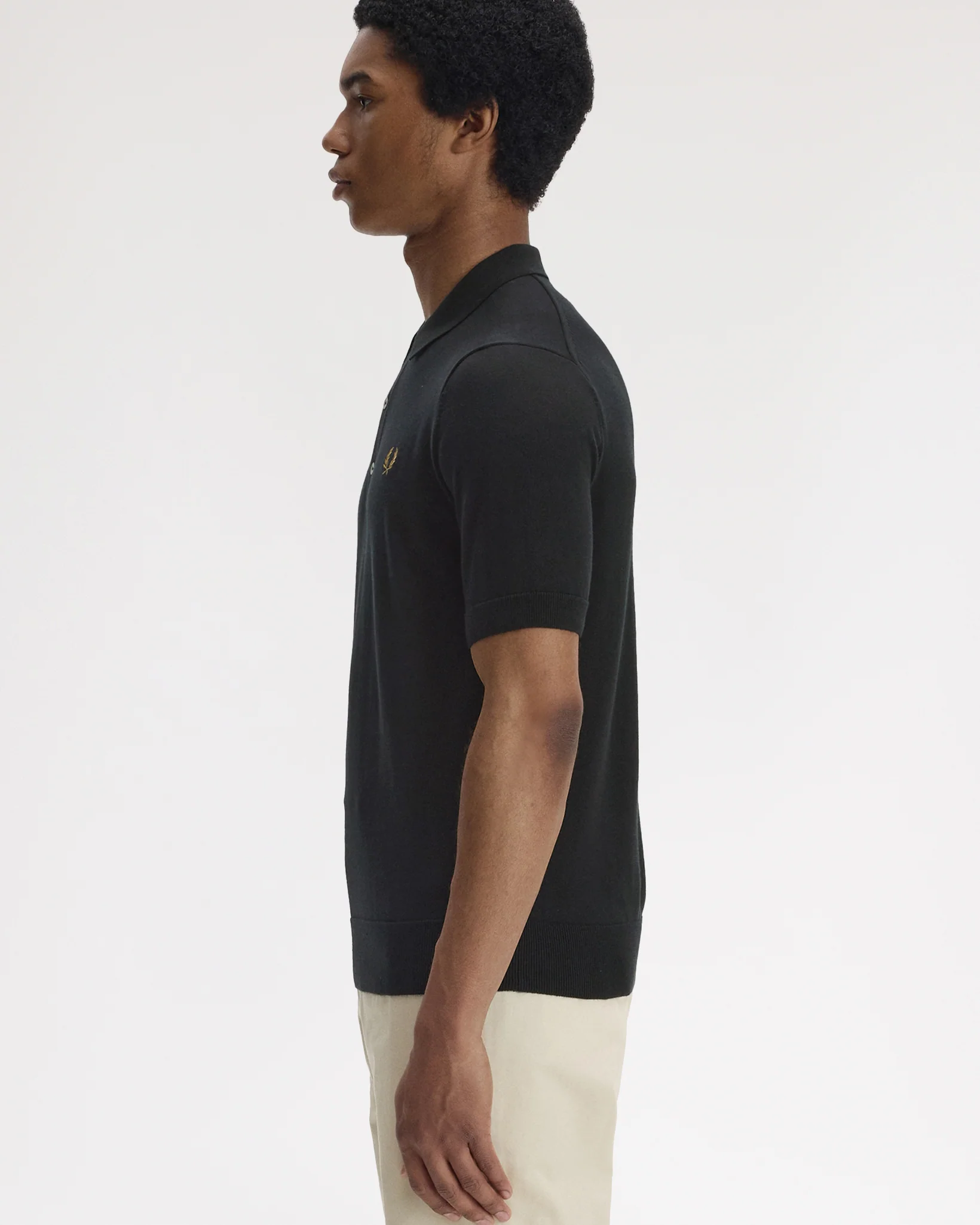 Fred Perry SUPIMA® Cotton Knitted Polo Shirt - Black - Image 5