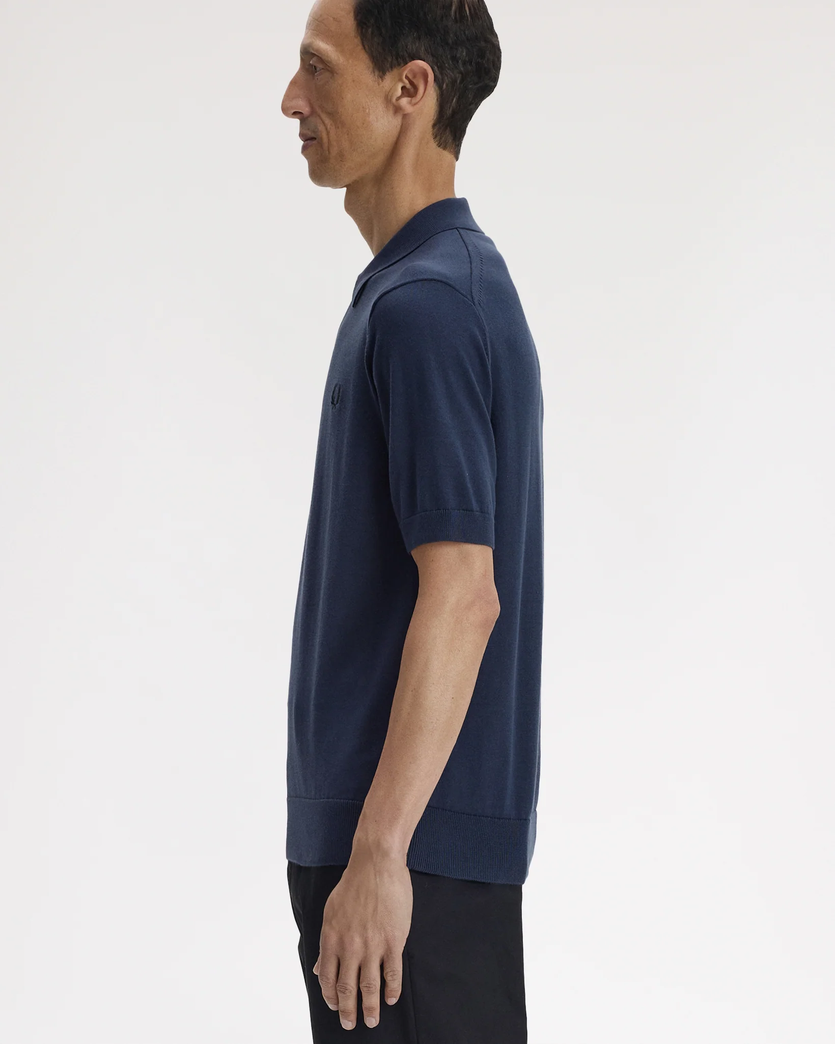 Fred Perry SUPIMA® Cotton Knitted Polo Shirt - Dark Airforce - Image 4