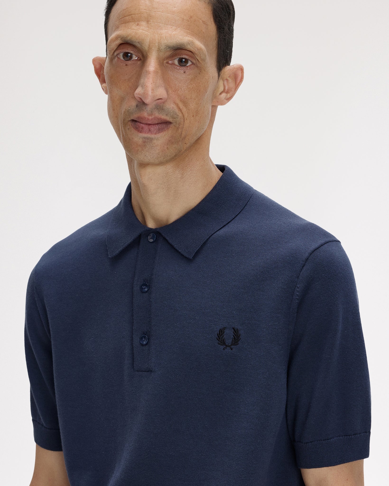 Fred Perry SUPIMA® Cotton Knitted Polo Shirt - Dark Airforce - Image 5