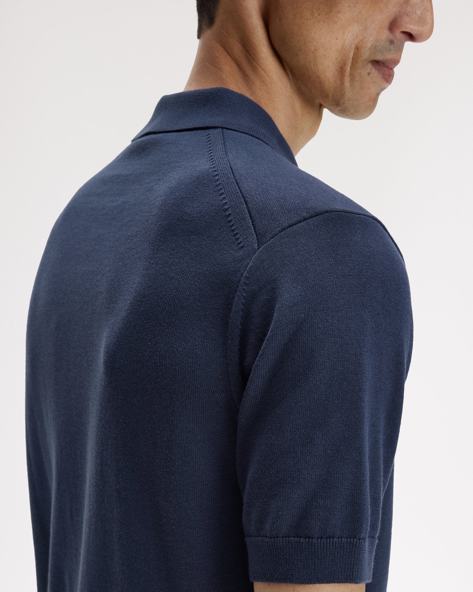 Fred Perry SUPIMA® Cotton Knitted Polo Shirt - Dark Airforce - Image 6