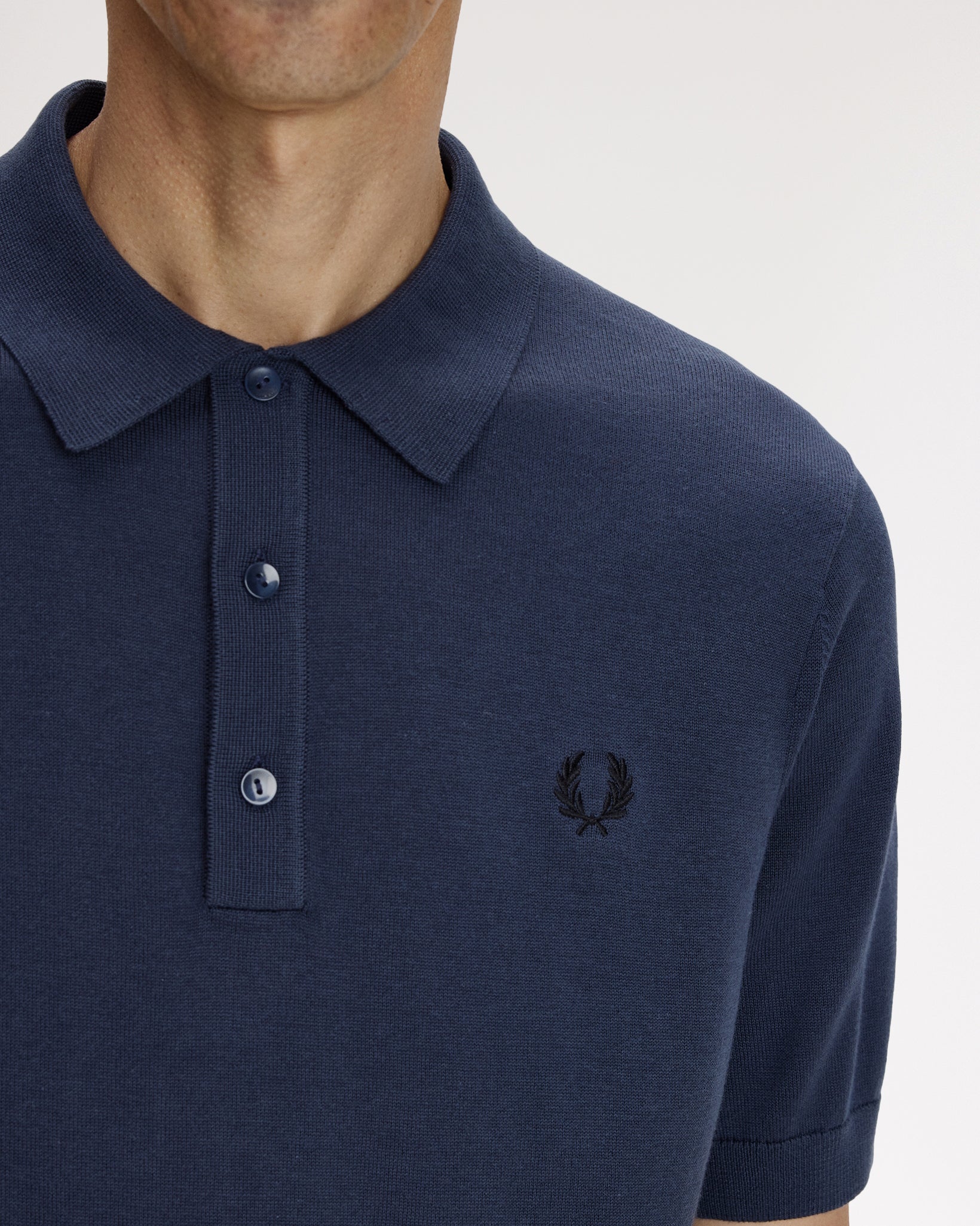 Fred Perry SUPIMA® Cotton Knitted Polo Shirt - Dark Airforce - Image 7