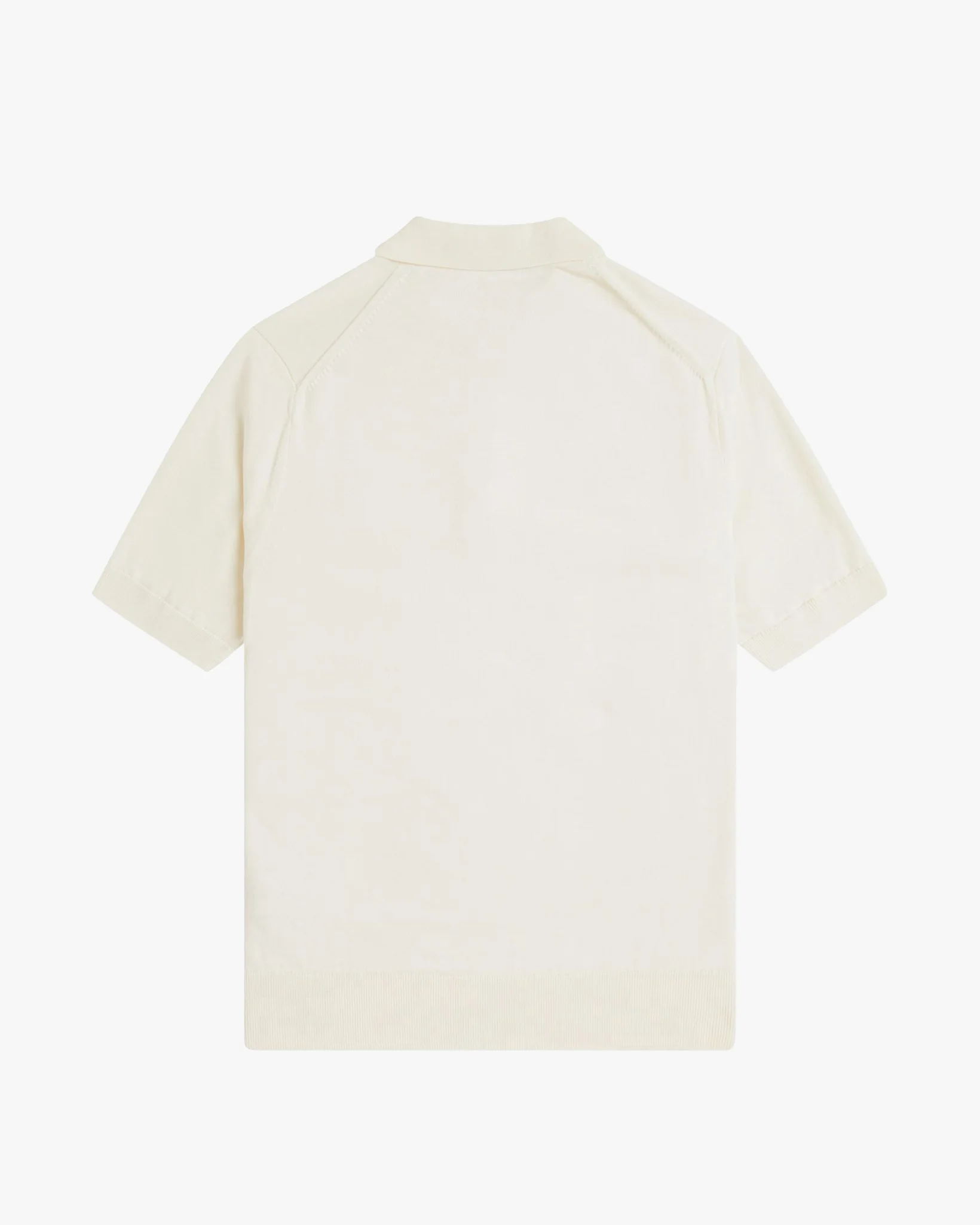 Fred Perry SUPIMA® Cotton Knitted Polo Shirt - Ecru - Image 9