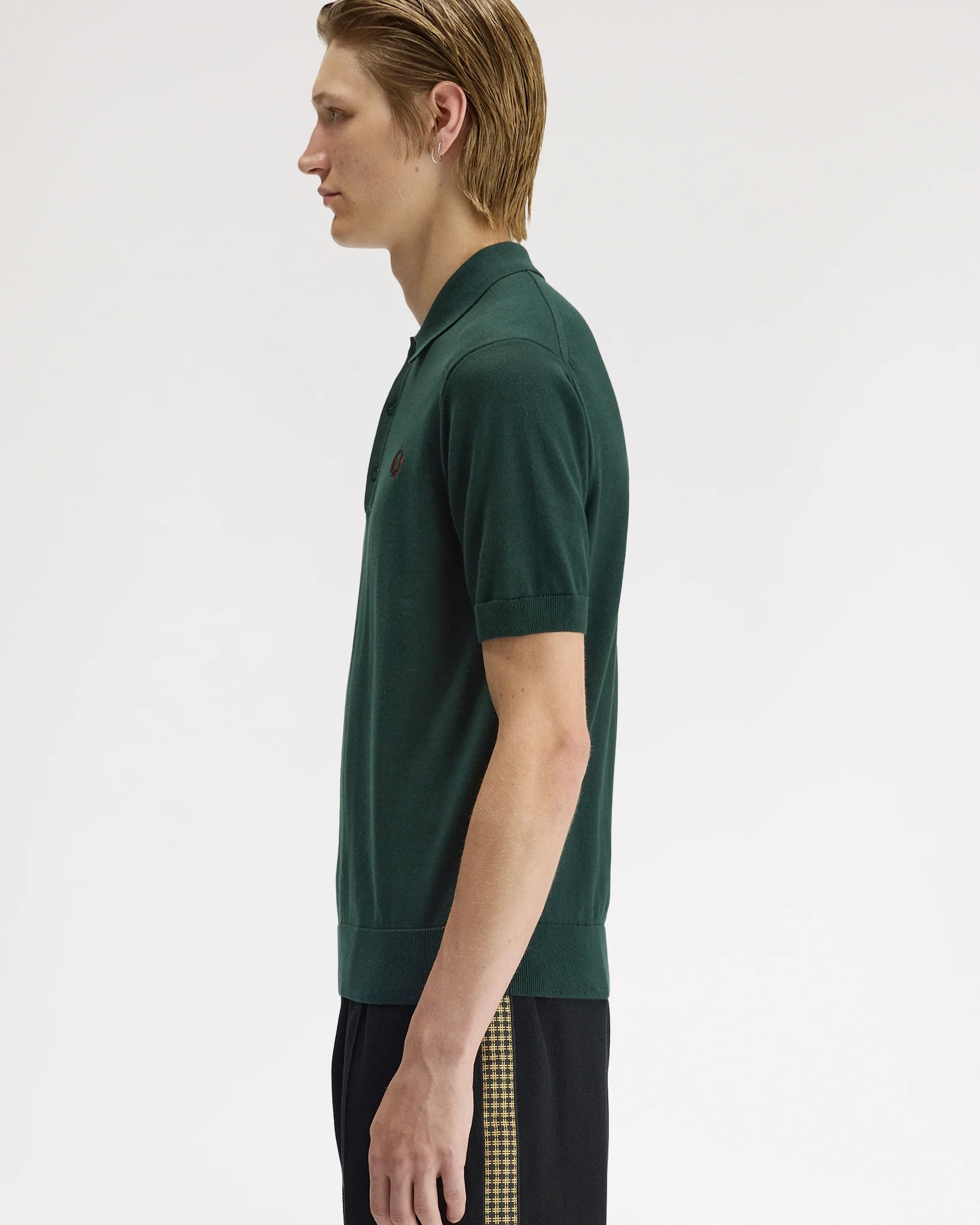 Fred Perry SUPIMA® Cotton Knitted Polo Shirt - Grassroots - Image 3