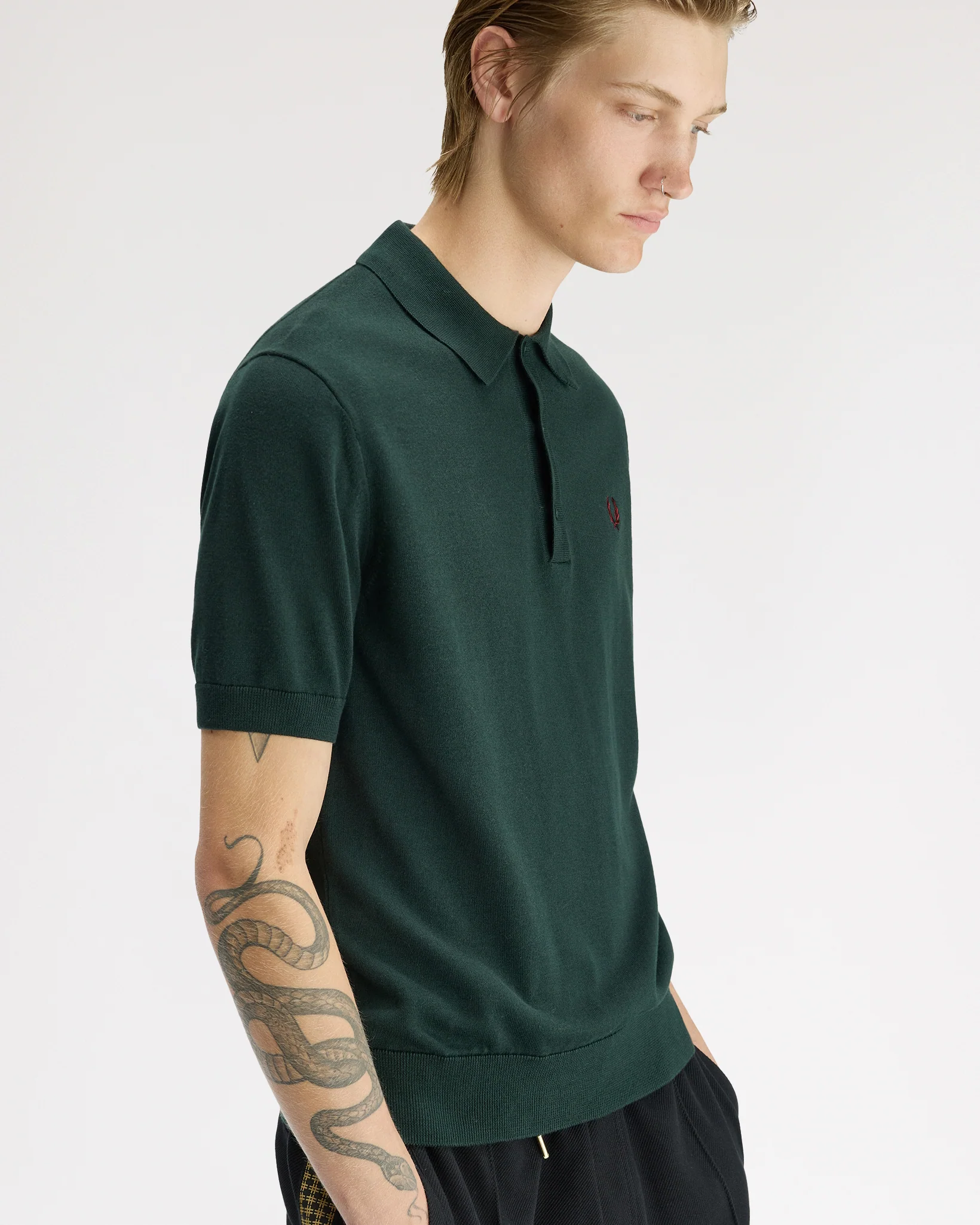 Fred Perry SUPIMA® Cotton Knitted Polo Shirt - Grassroots - Image 5