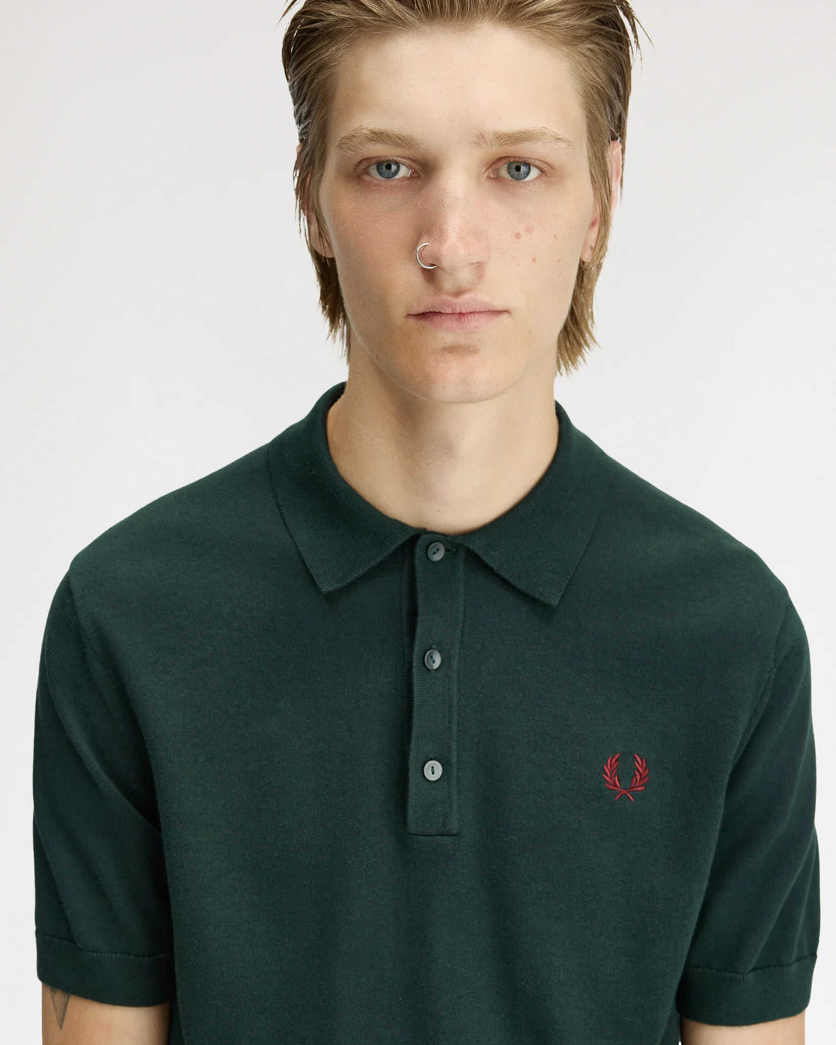 Fred Perry SUPIMA® Cotton Knitted Polo Shirt - Grassroots - Image 6