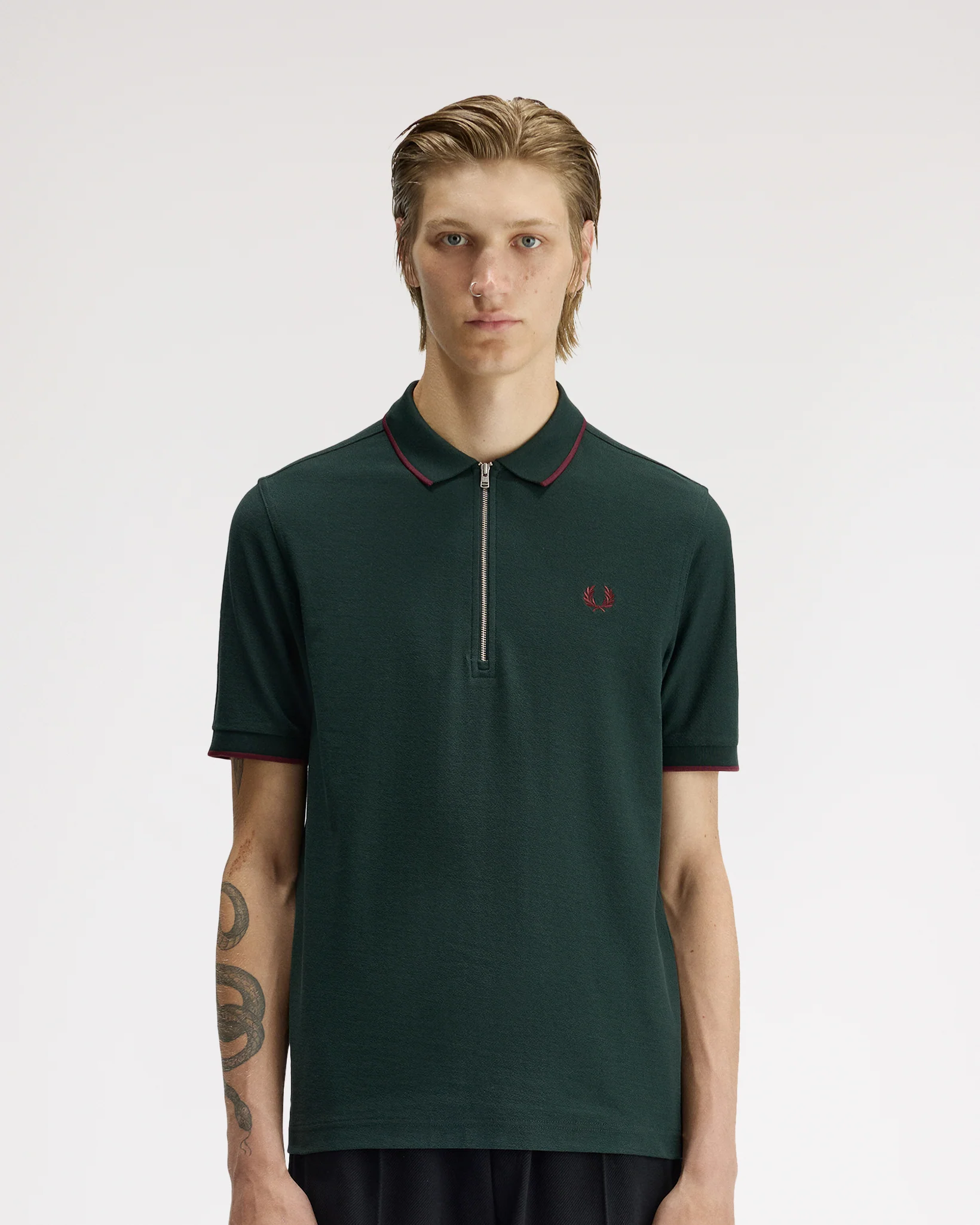 Fred Perry Crepe Pique Polo Shirt - Grassroots - Image 2