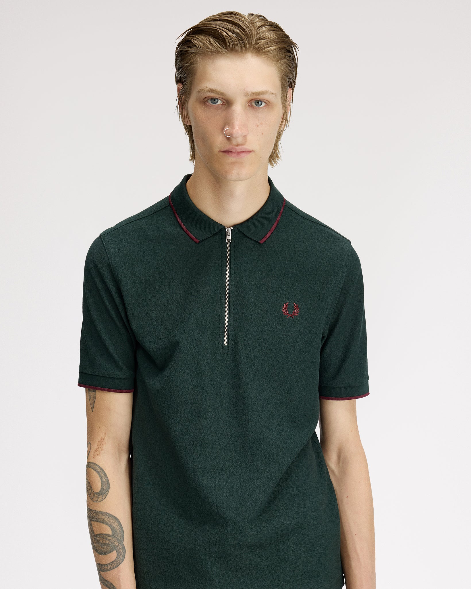 Fred Perry Crepe Pique Polo Shirt - Grassroots - Image 3