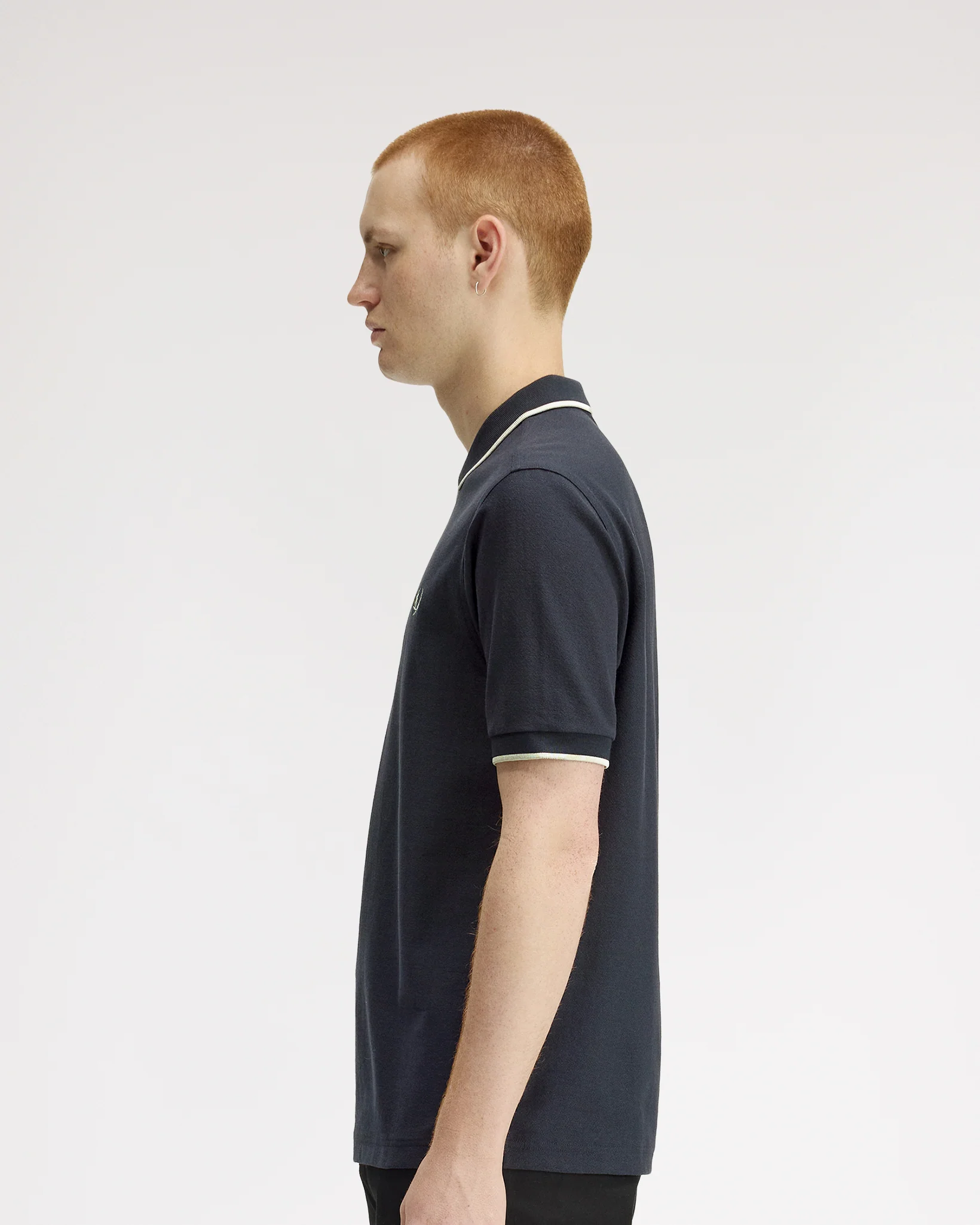 Fred Perry Crepe Pique Polo Shirt - Navy - Image 4