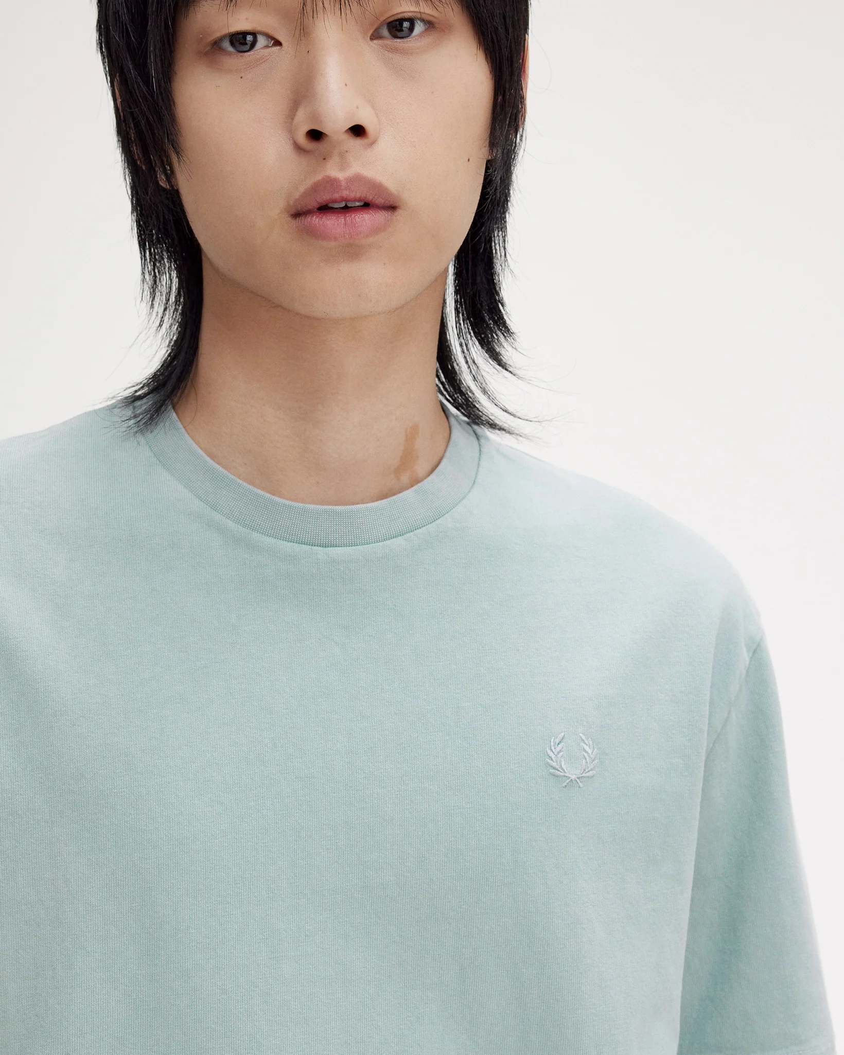 Fred Perry Garment Dyed Tee - Silver Blue - Image 5