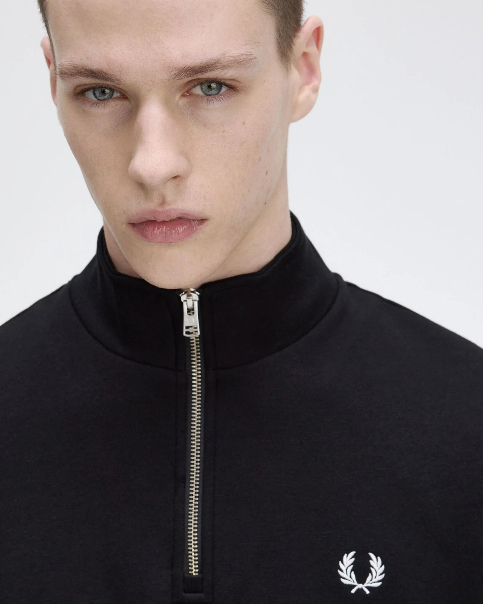 Fred Perry Half Zip Sweatshirt - Black - Image 5