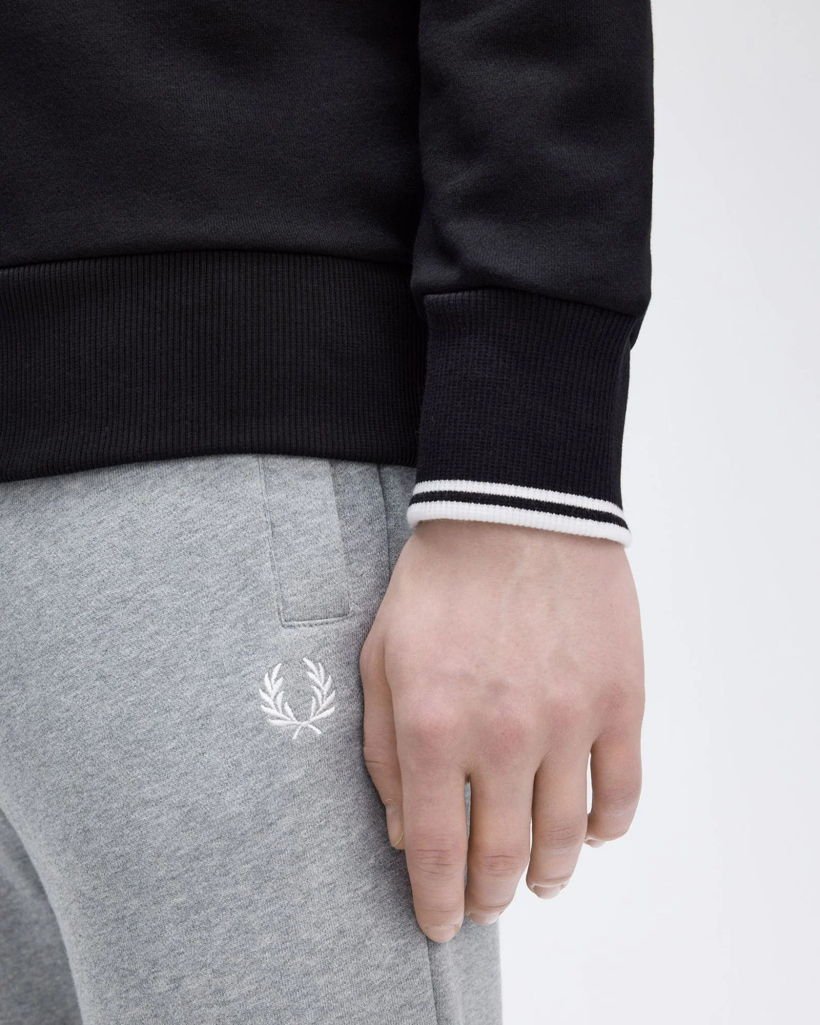 Fred Perry Half Zip Sweatshirt - Black - Image 6