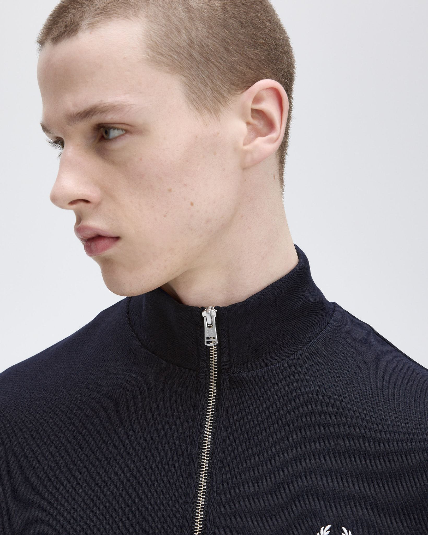 Fred Perry Half Zip Sweatshirt - Navy - Image 5