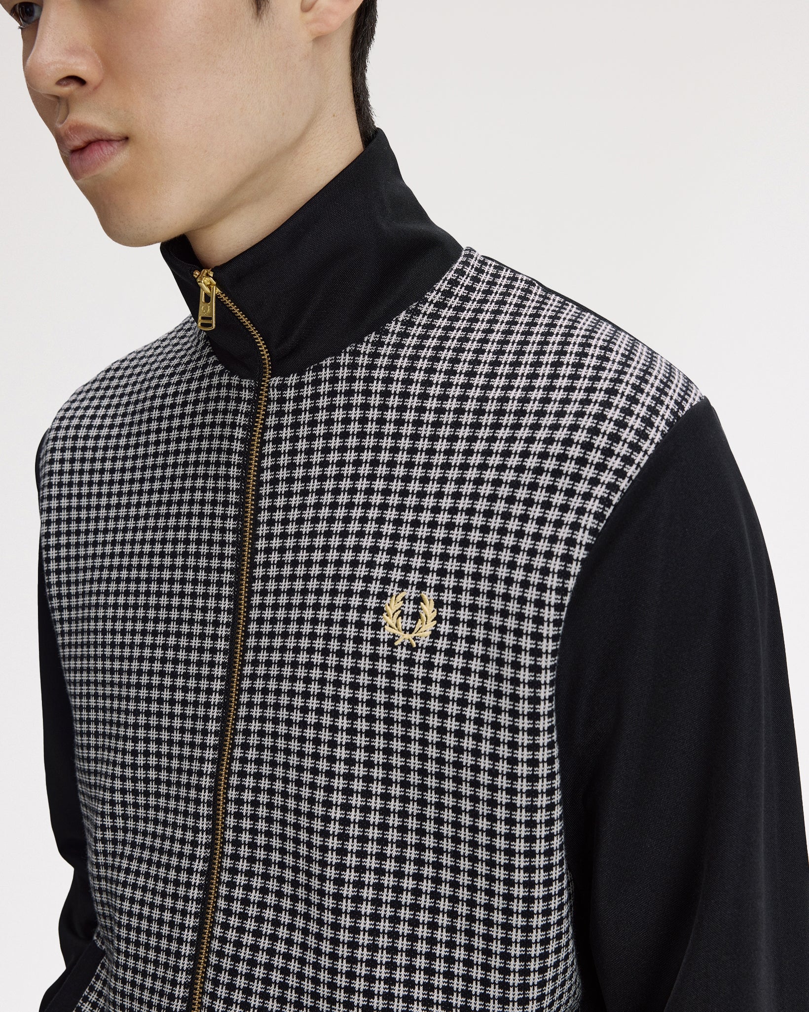 Fred Perry Knitted Front Track Jacket - Black - Image 10