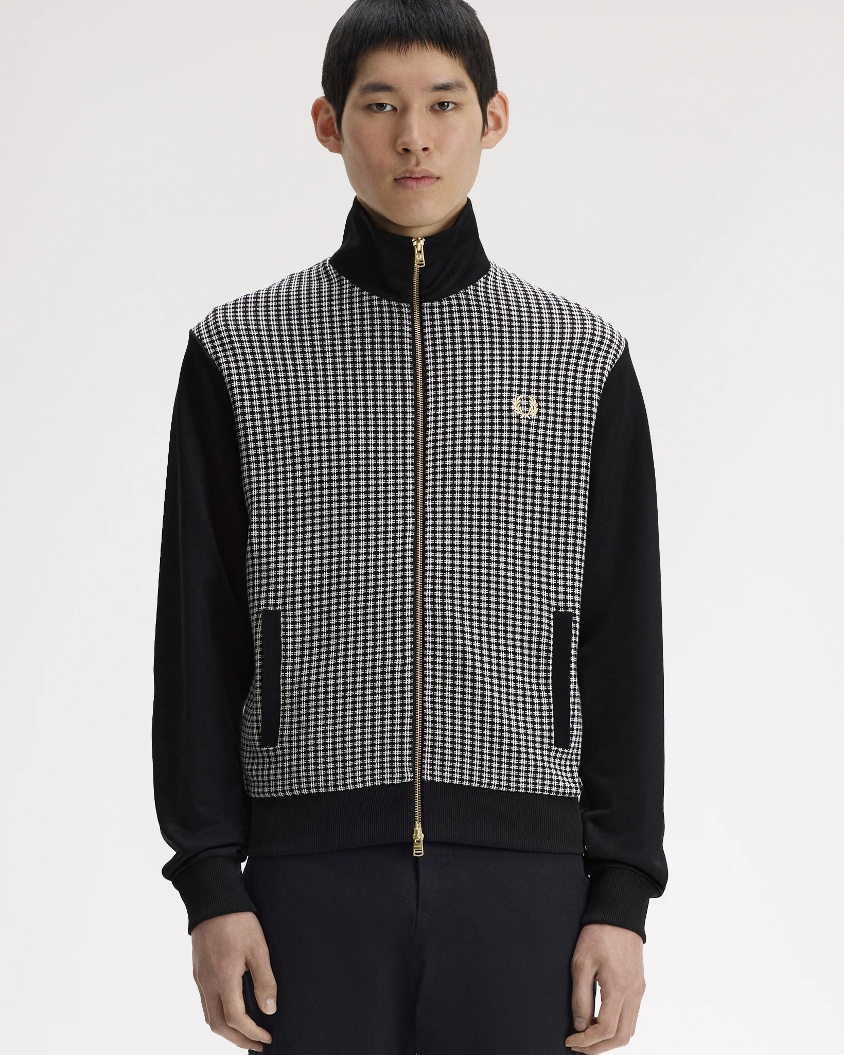 Fred Perry Knitted Front Track Jacket - Black - Image 2