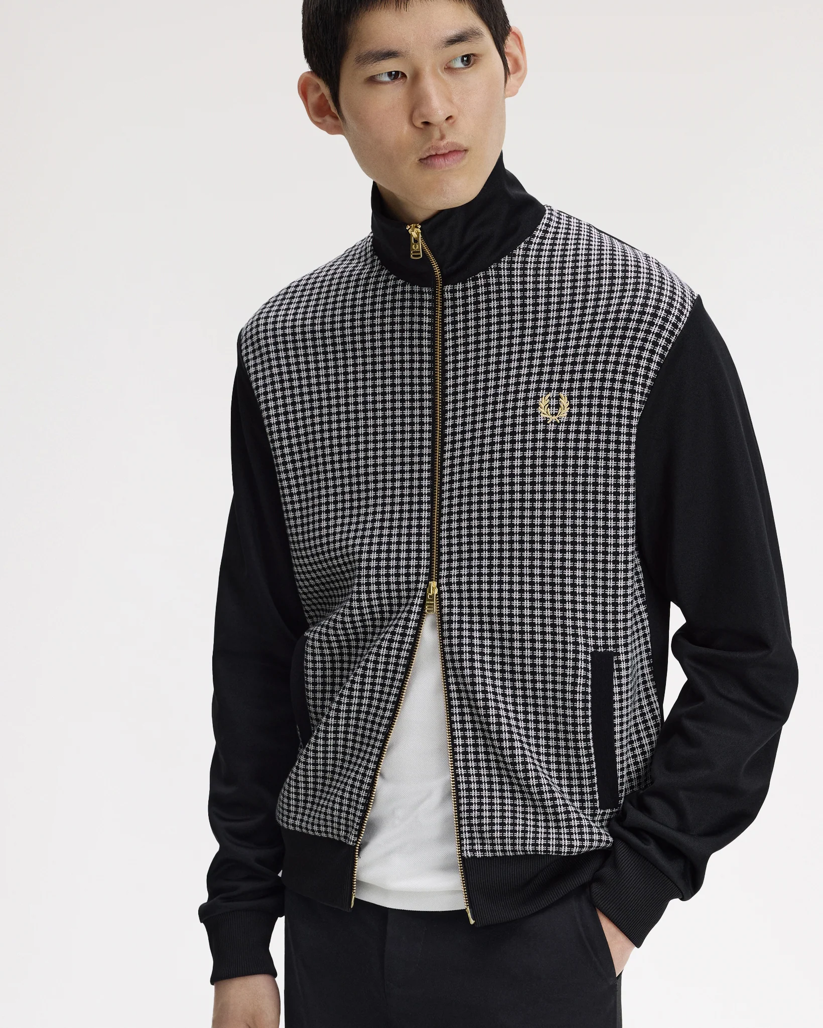 Fred Perry Knitted Front Track Jacket - Black - Image 4
