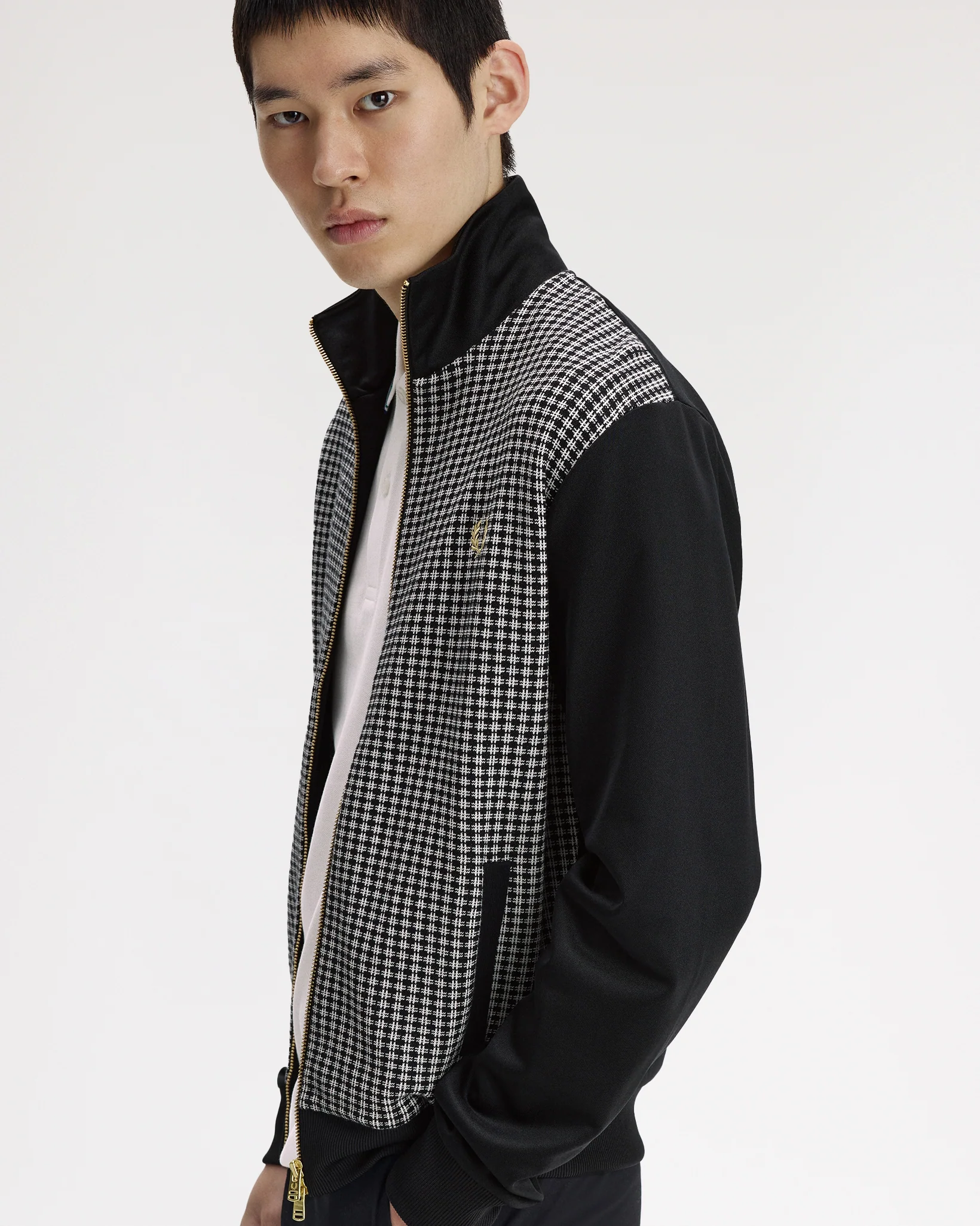 Fred Perry Knitted Front Track Jacket - Black - Image 5