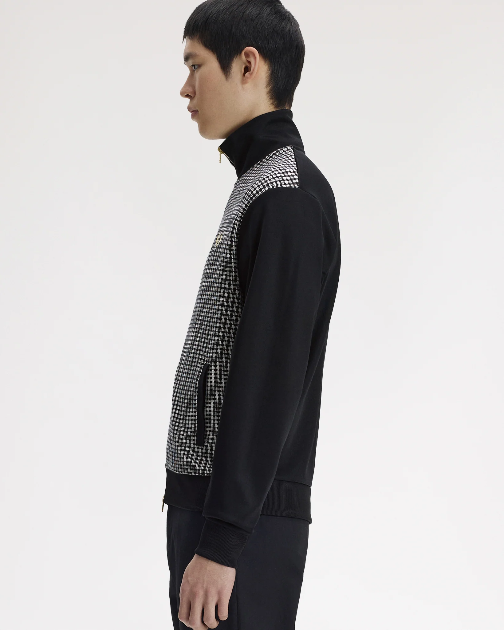 Fred Perry Knitted Front Track Jacket - Black - Image 6