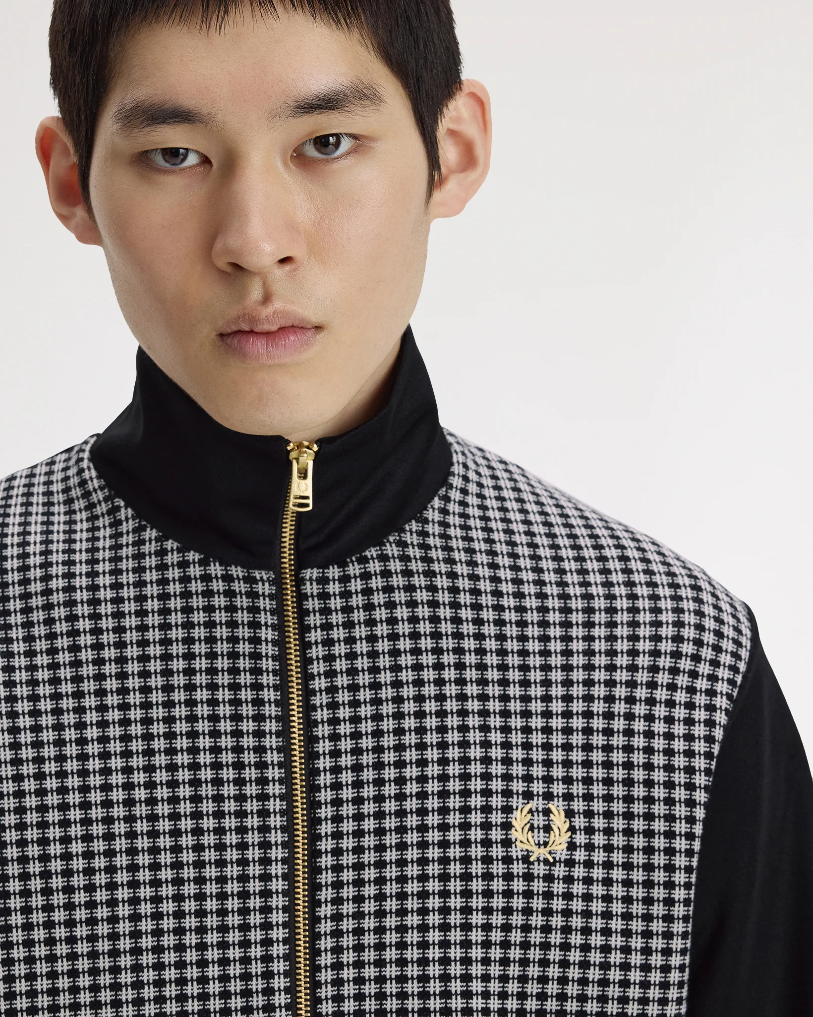 Fred Perry Knitted Front Track Jacket - Black - Image 9