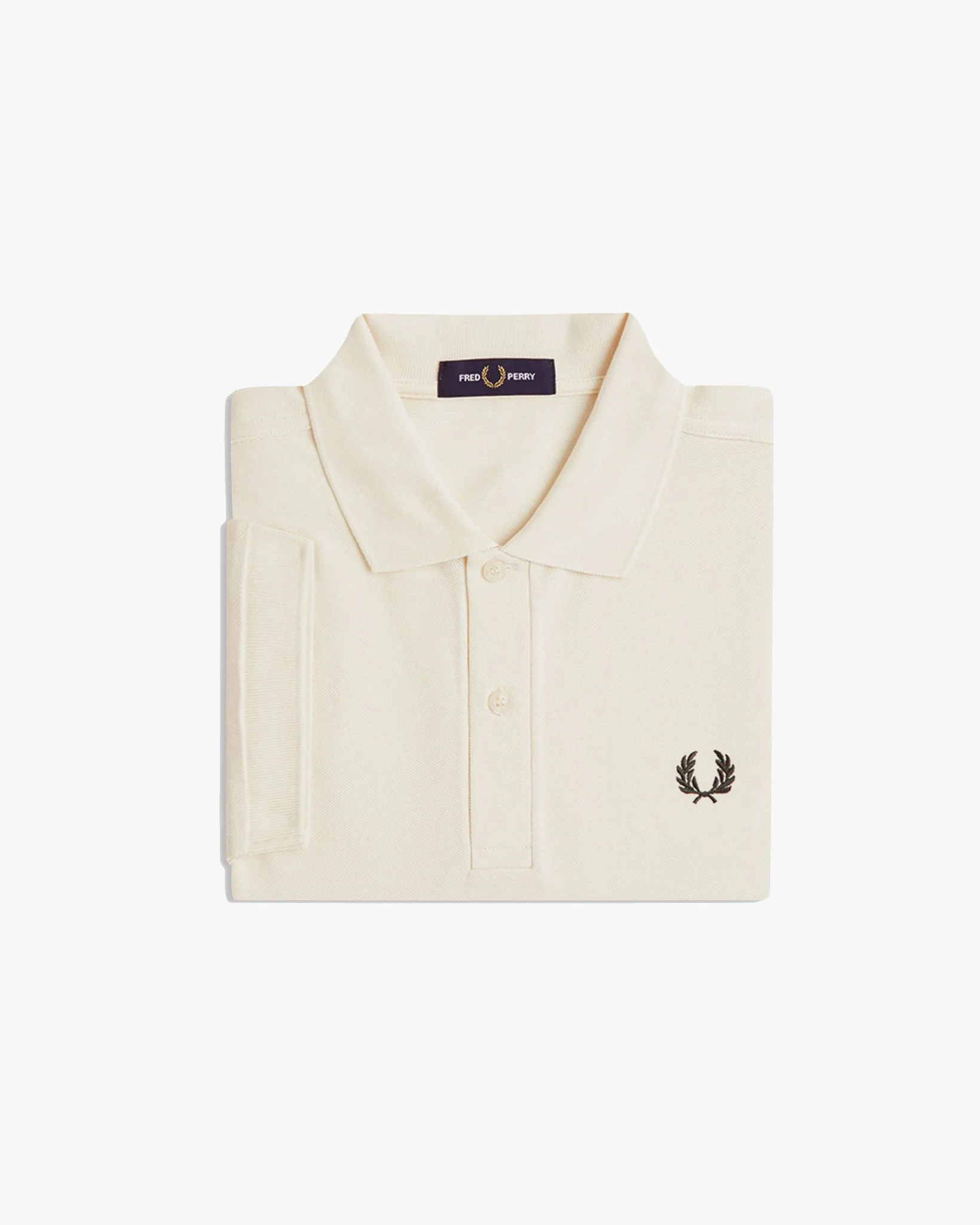 Fred Perry Plain Polo Shirt - Ecru / Grassroots - Image 8