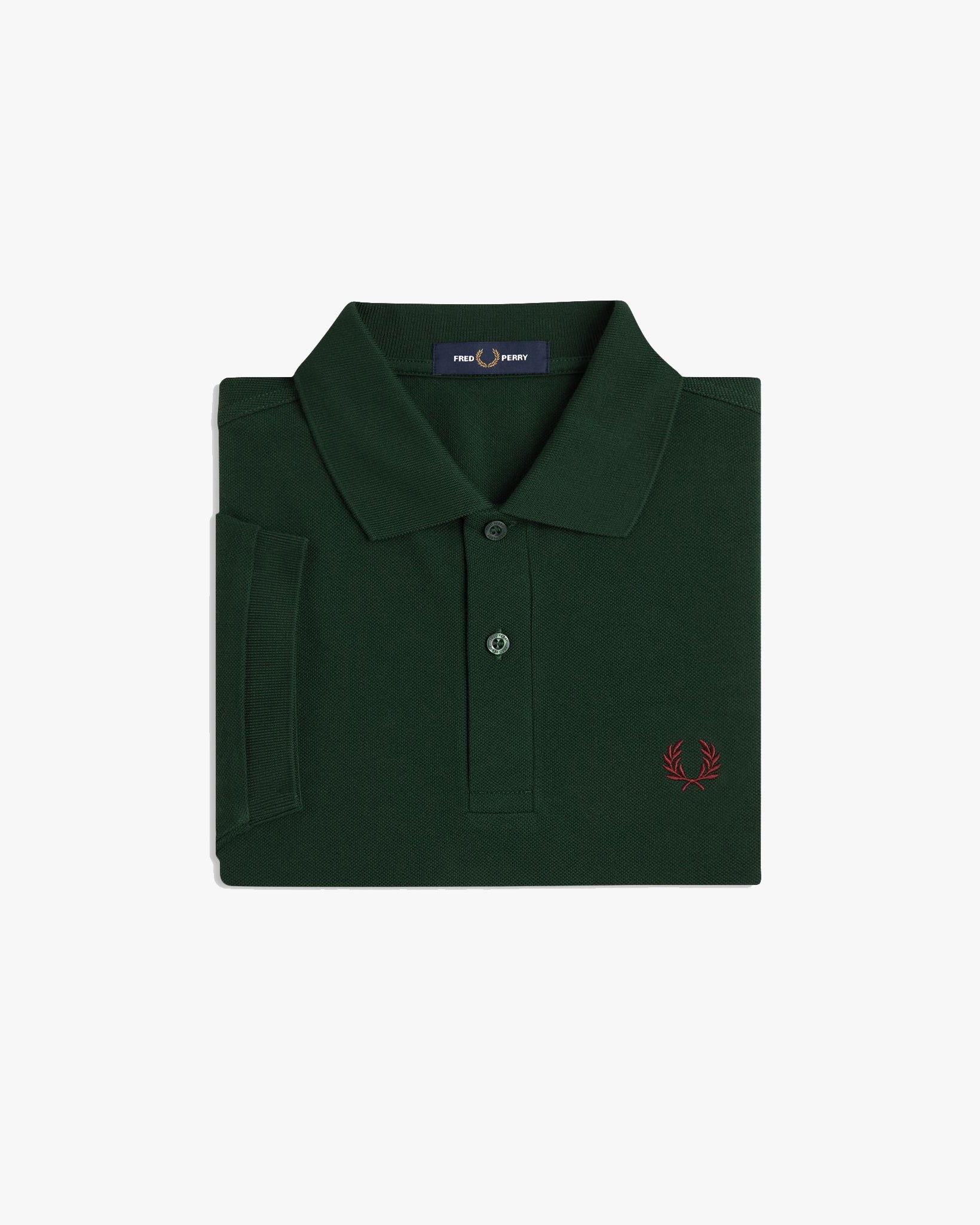 Fred Perry Plain Polo Shirt - Grassroots / Oxblood - Image 8