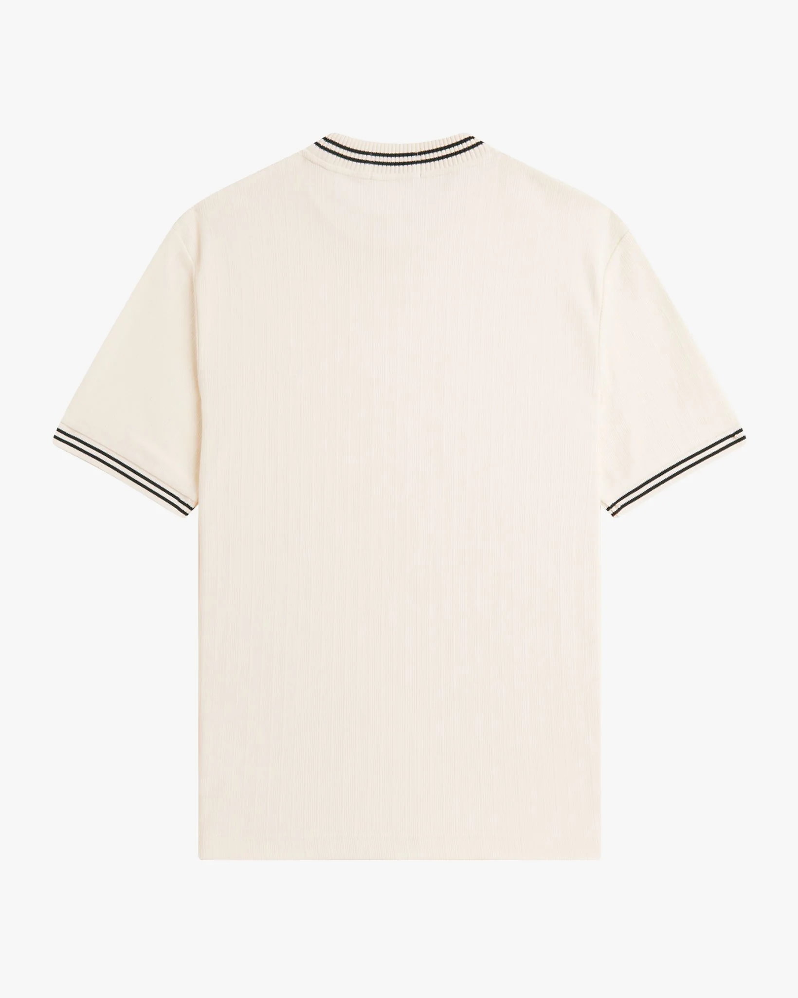Fred Perry Ribbed Jersey Tee - Ecru - Image 6