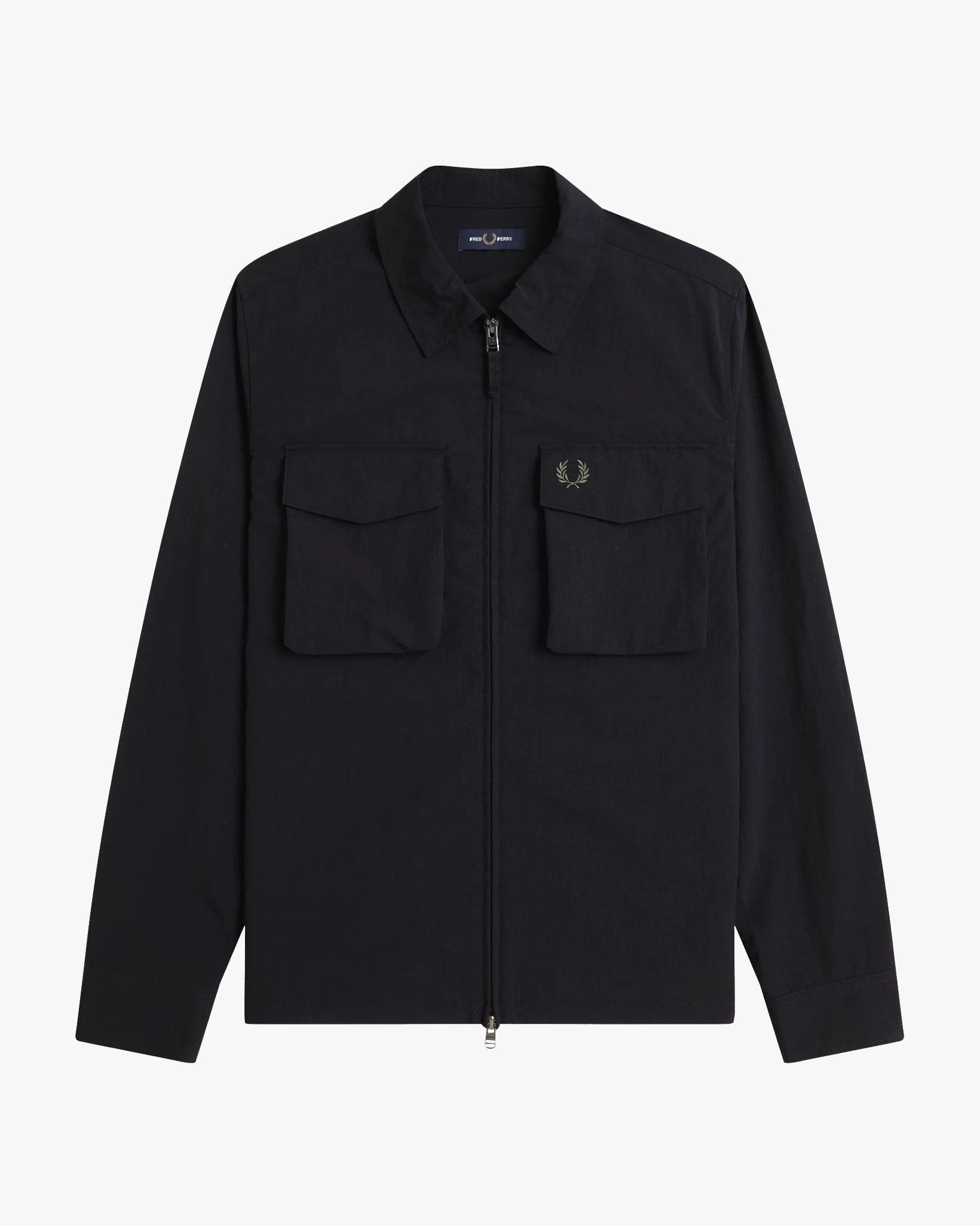 Fred Perry Ripstop Pocket Overshirt - Black