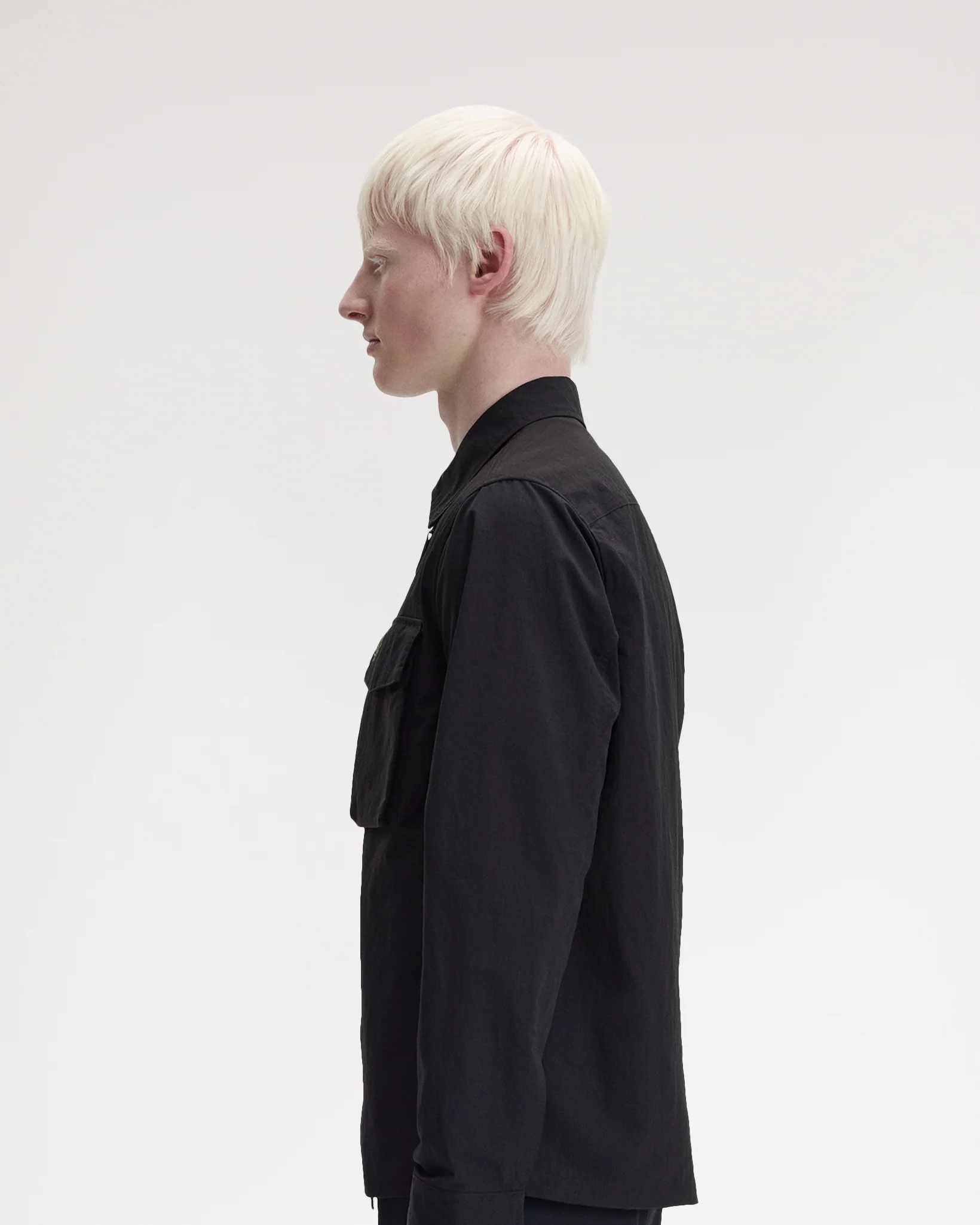 Fred Perry Ripstop Pocket Overshirt - Black - Image 5