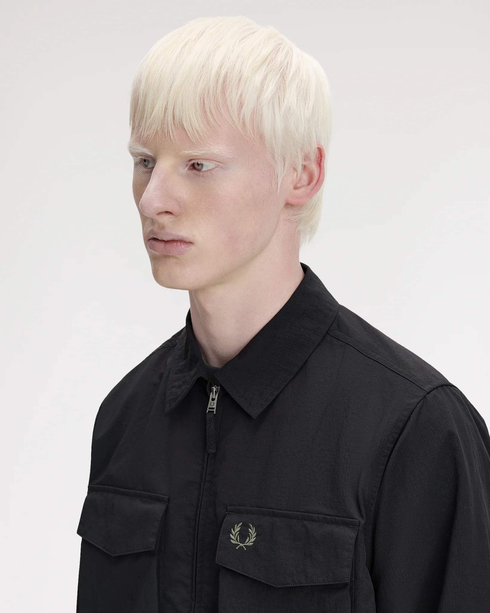 Fred Perry Ripstop Pocket Overshirt - Black - Image 7