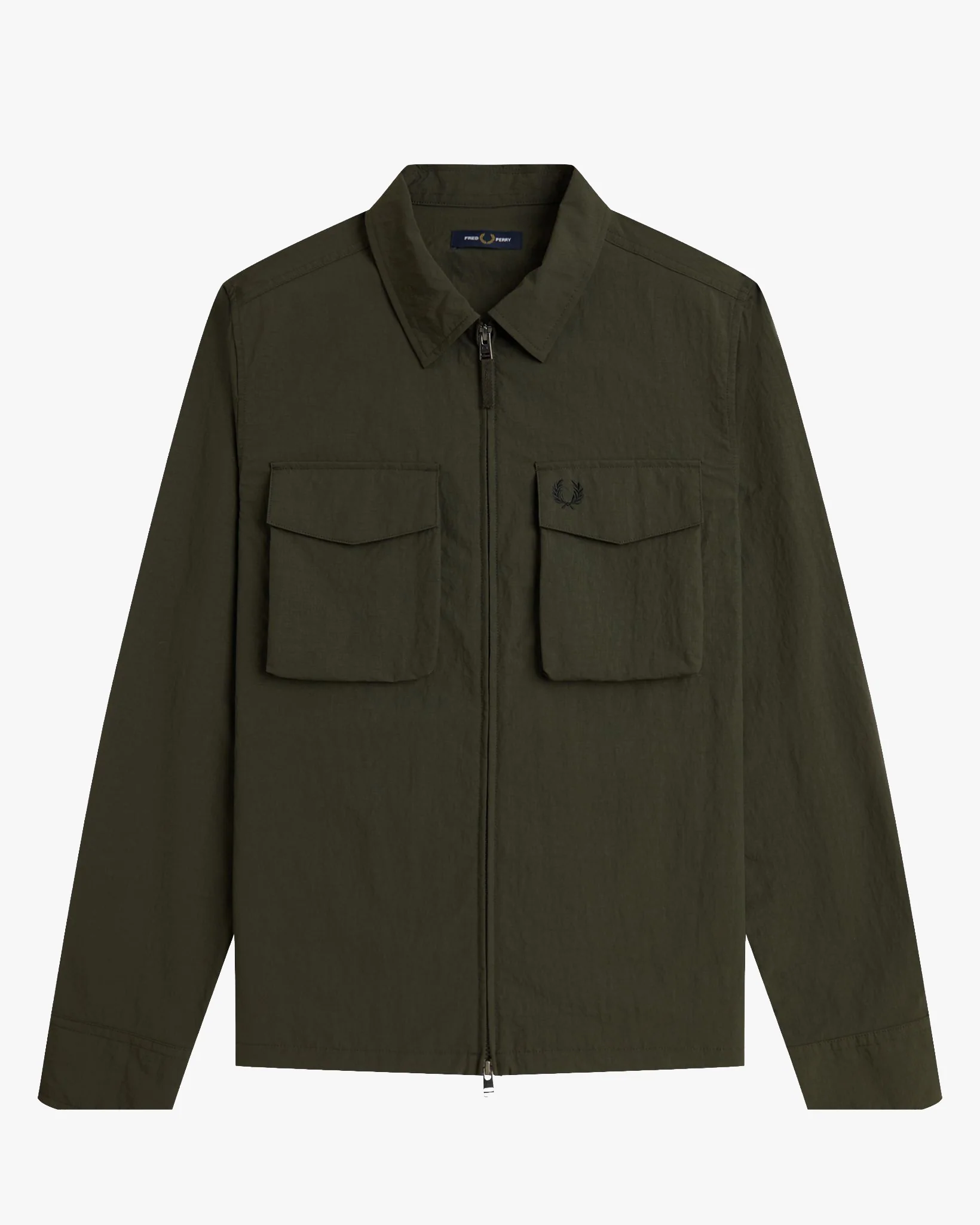 Fred Perry Ripstop Pocket Overshirt - Hunting Green