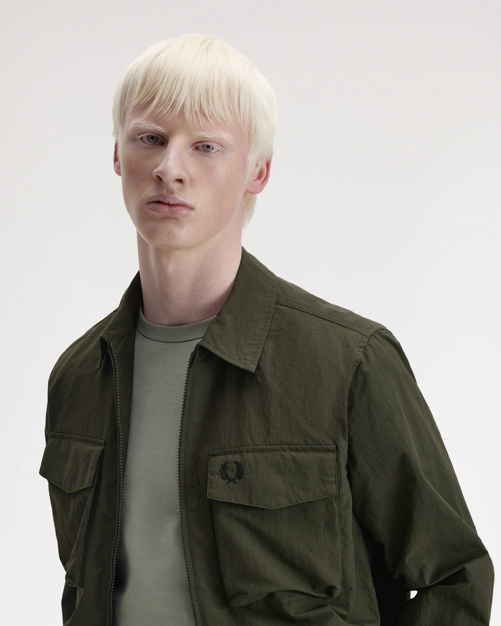 Fred Perry Ripstop Pocket Overshirt - Hunting Green - Image 6