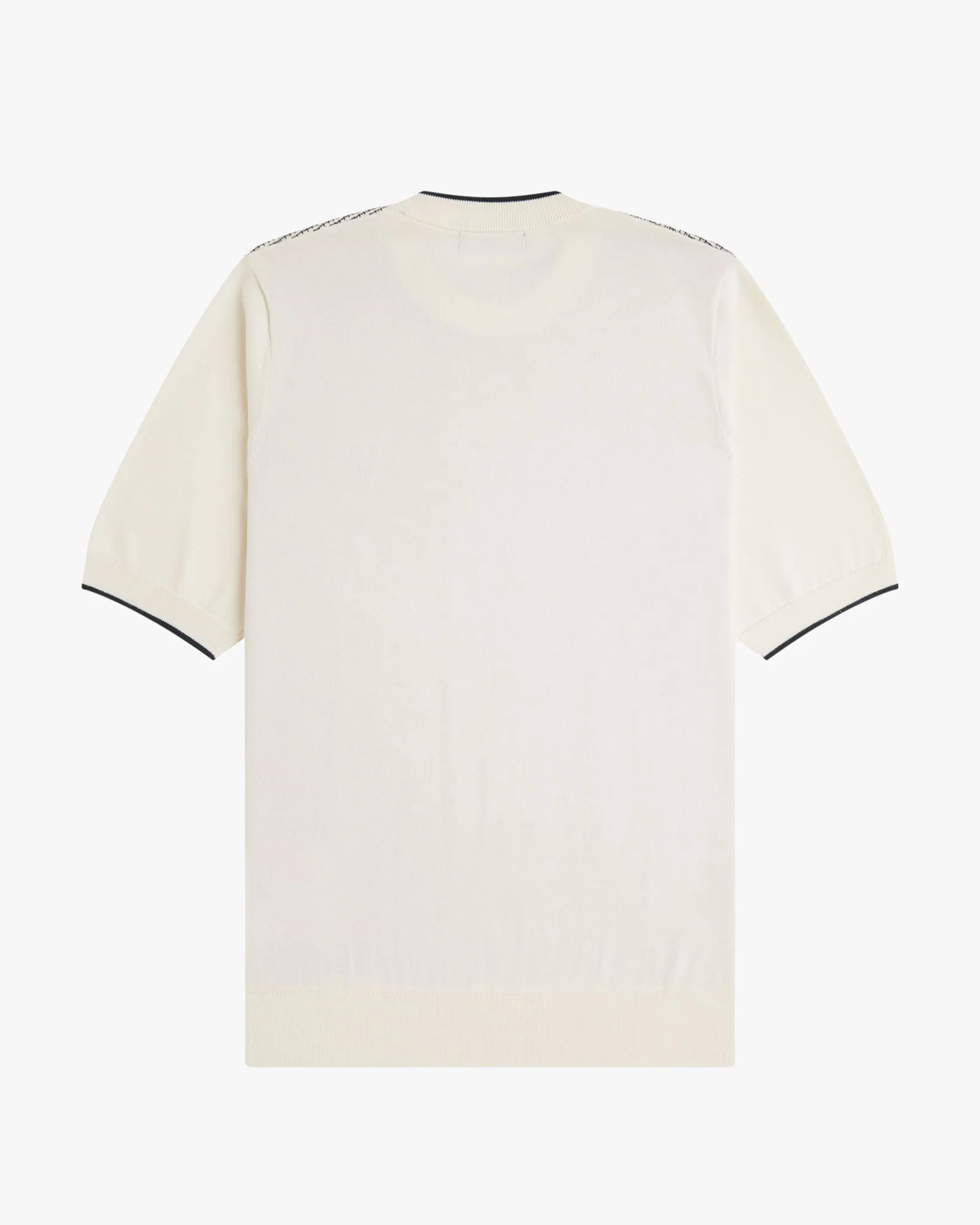 Fred Perry Tonic Waffle Knitted T-Shirt - Ecru - Image 9