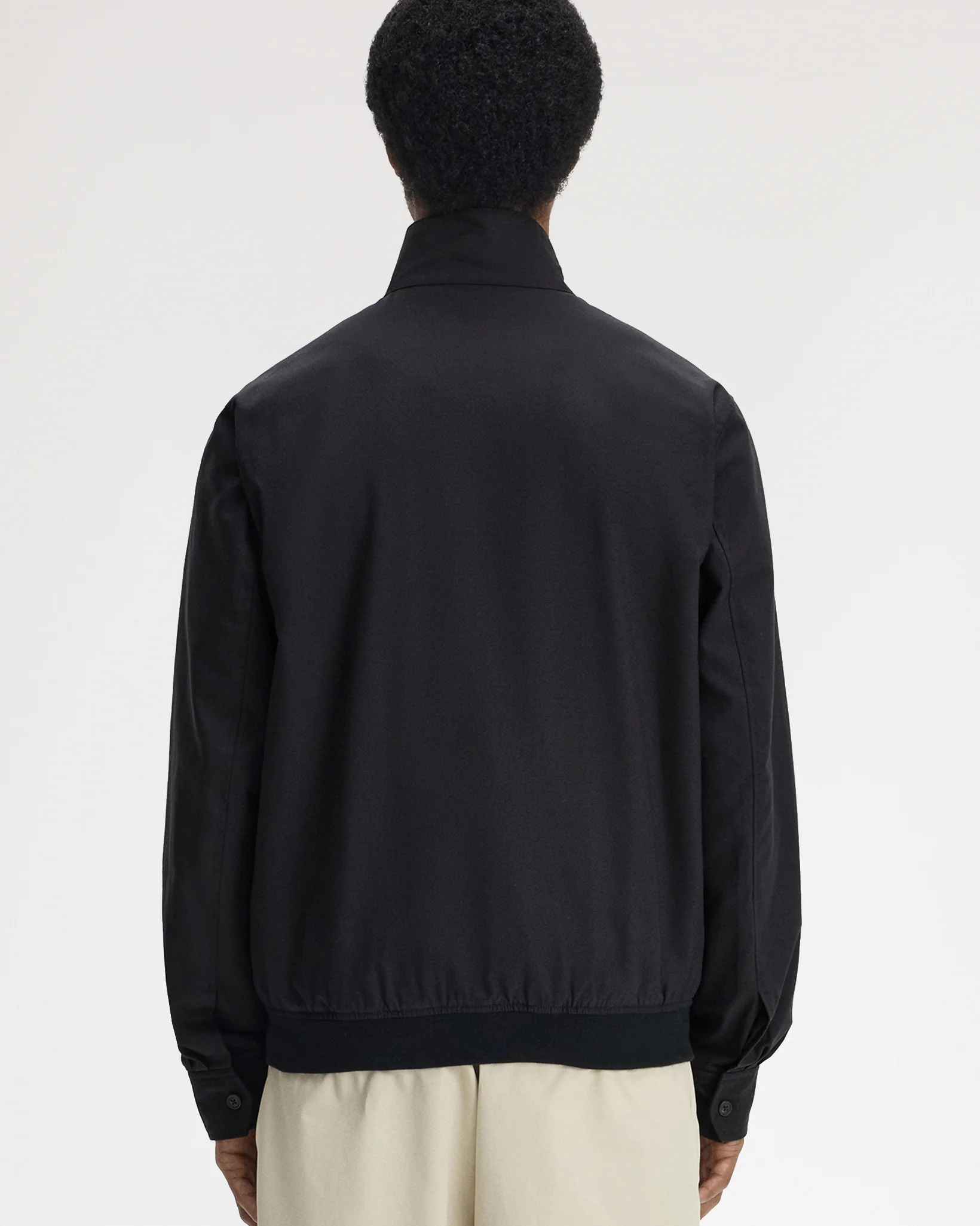 Fred Perry Twill Harrington Jacket - Black - Image 4
