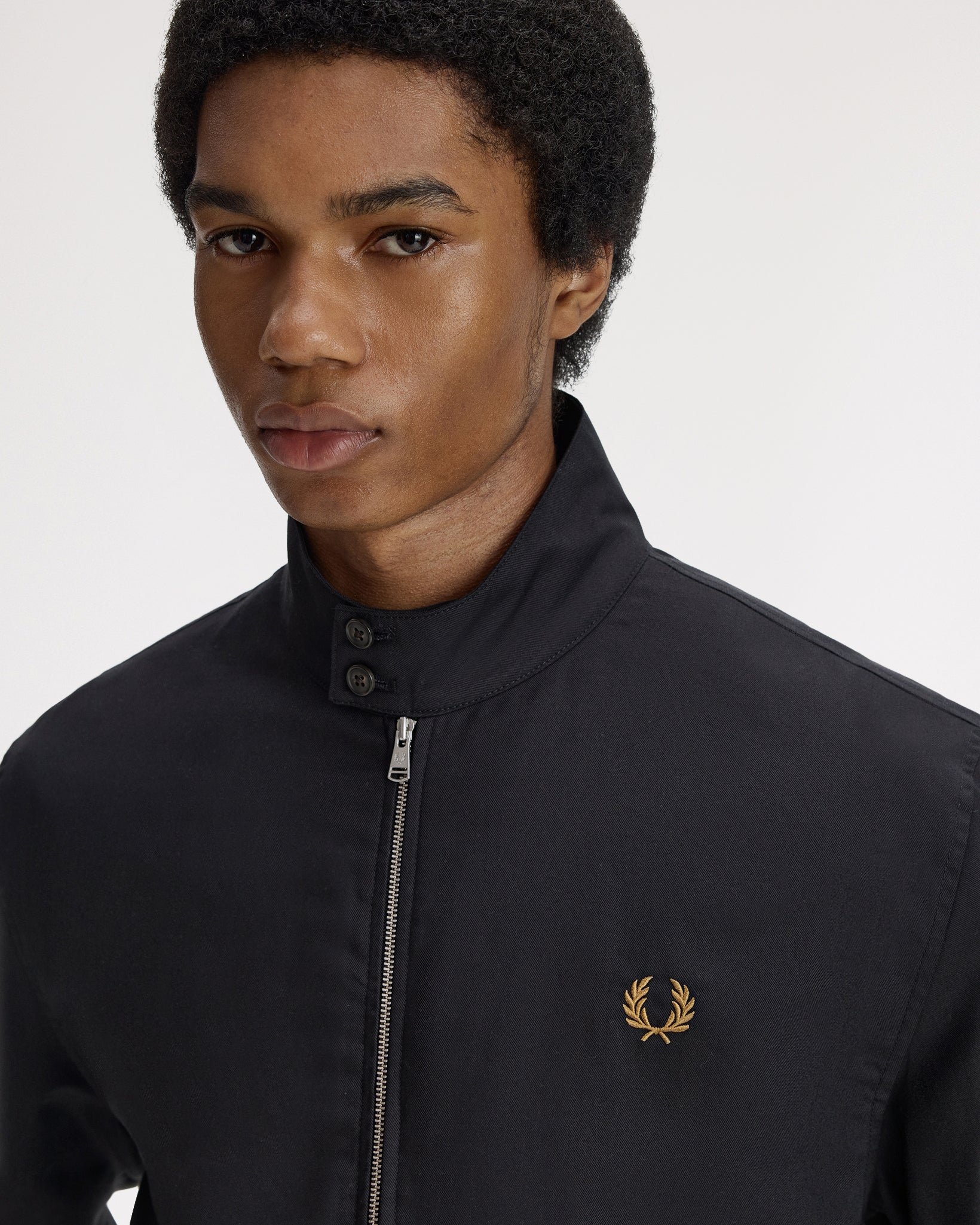 Fred Perry Twill Harrington Jacket - Black - Image 8