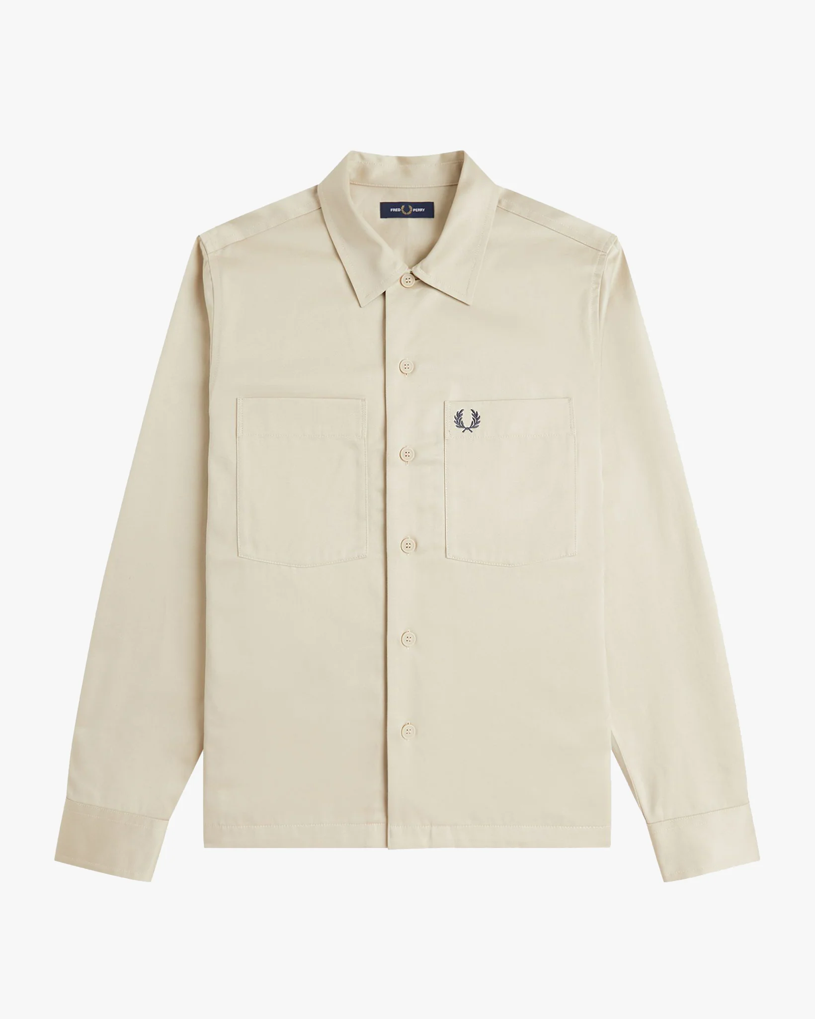 Fred Perry Twill Overshirt - Oatmeal