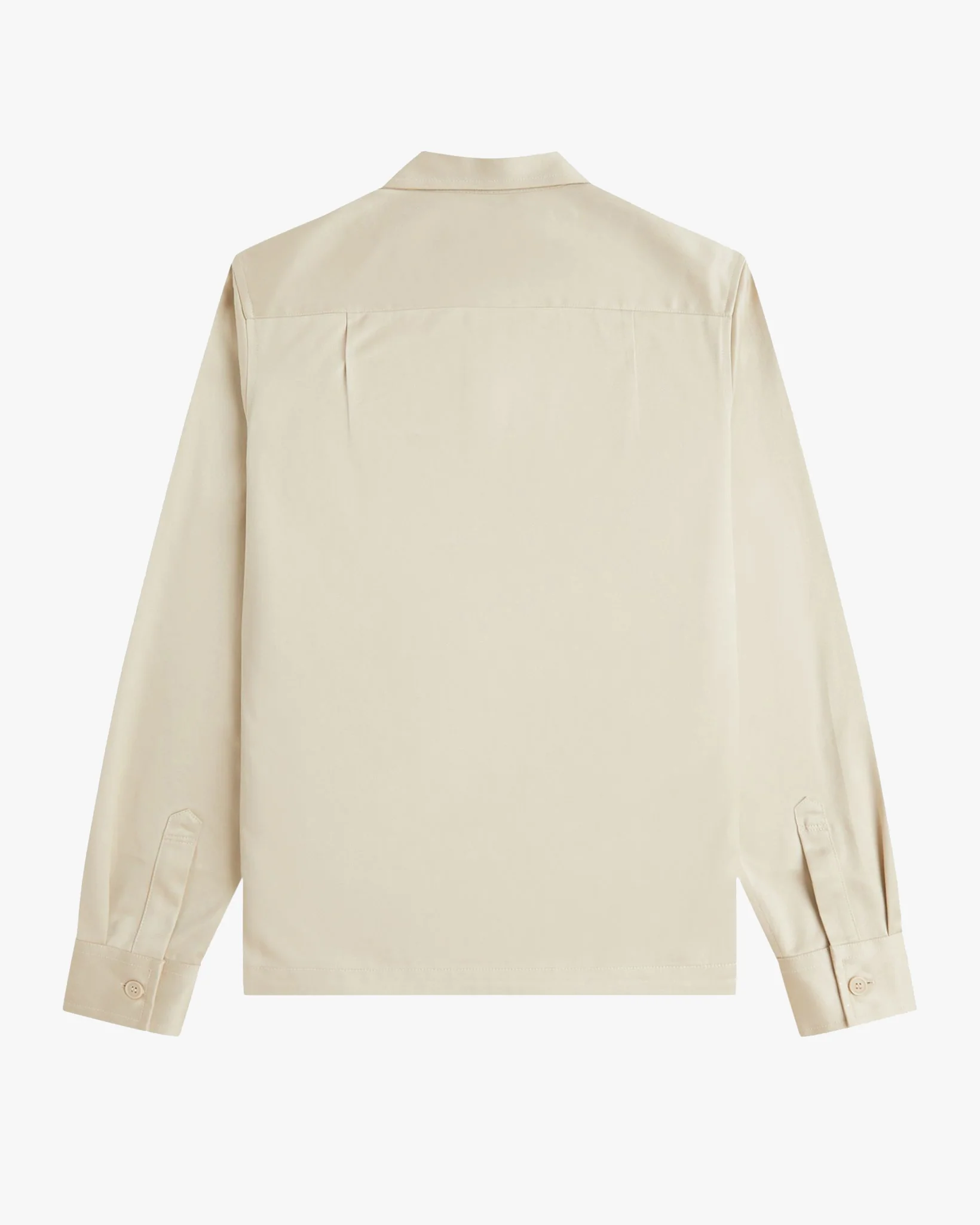 Fred Perry Twill Overshirt - Oatmeal - Image 8