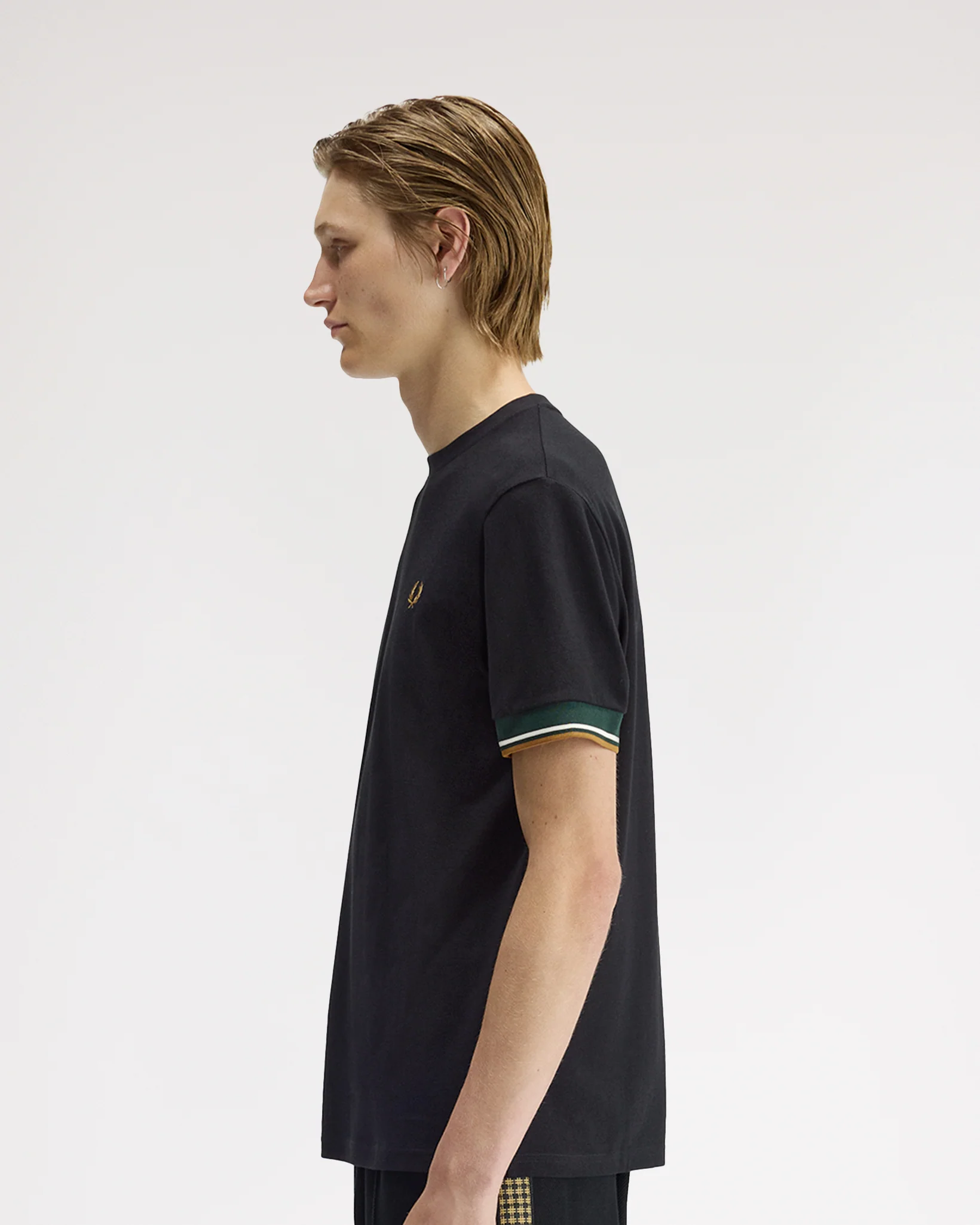 Fred Perry Twin Tipped Cuff T-Shirt - Black - Image 3