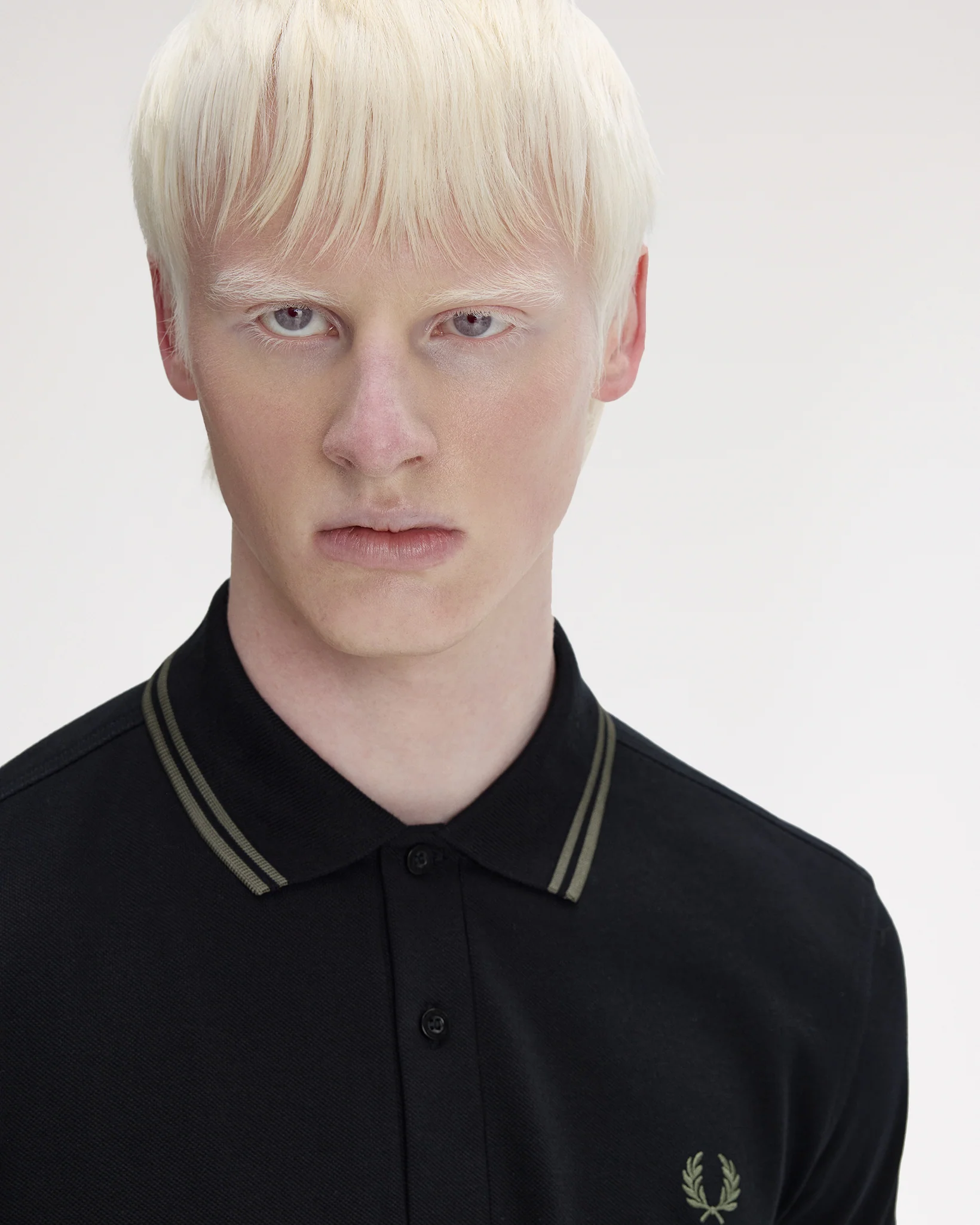 Fred Perry Twin Tipped Polo Shirt - Black / Field Green - Image 5