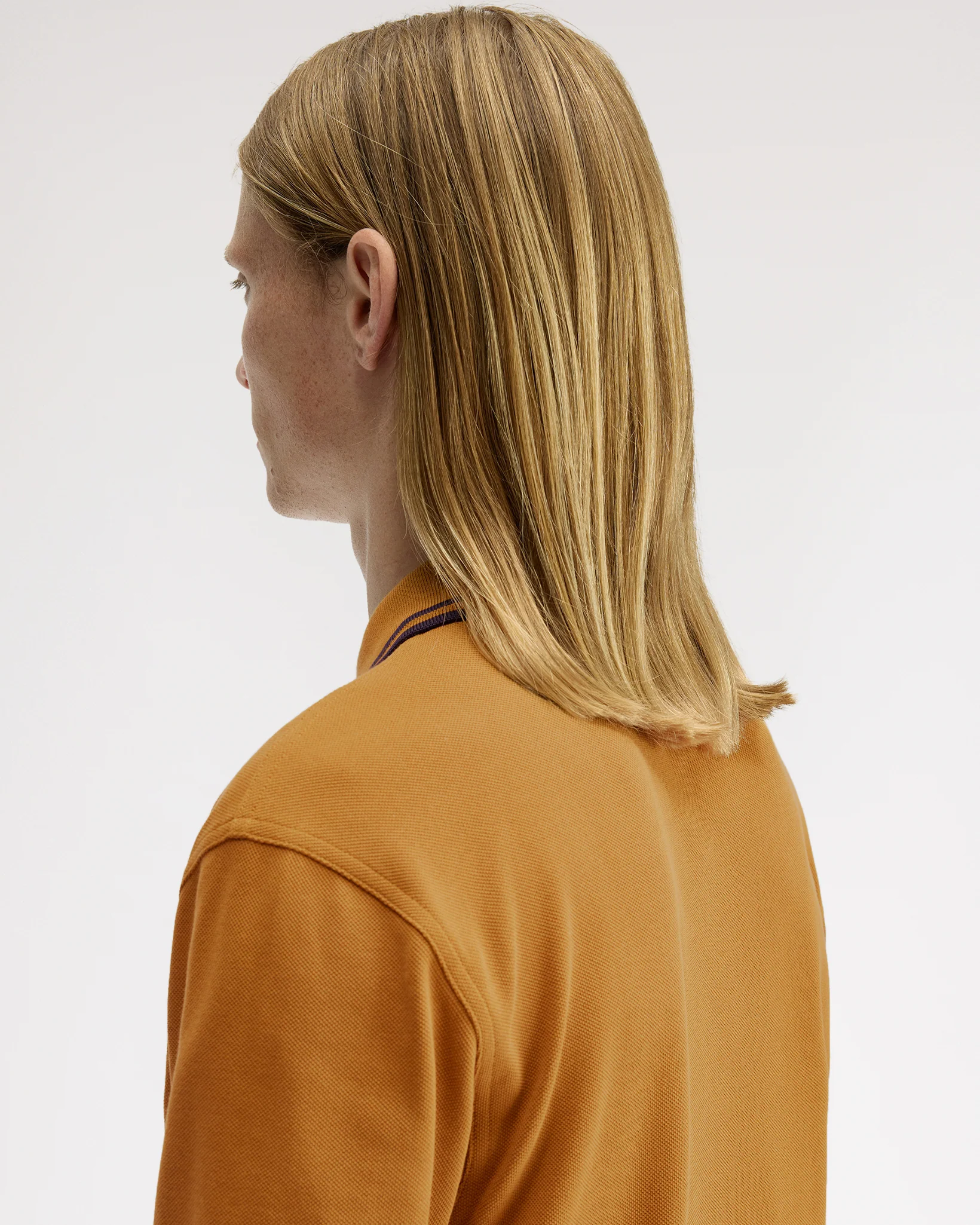 Fred Perry Twin Tipped Polo Shirt - Dark Caramel / Navy - Image 7