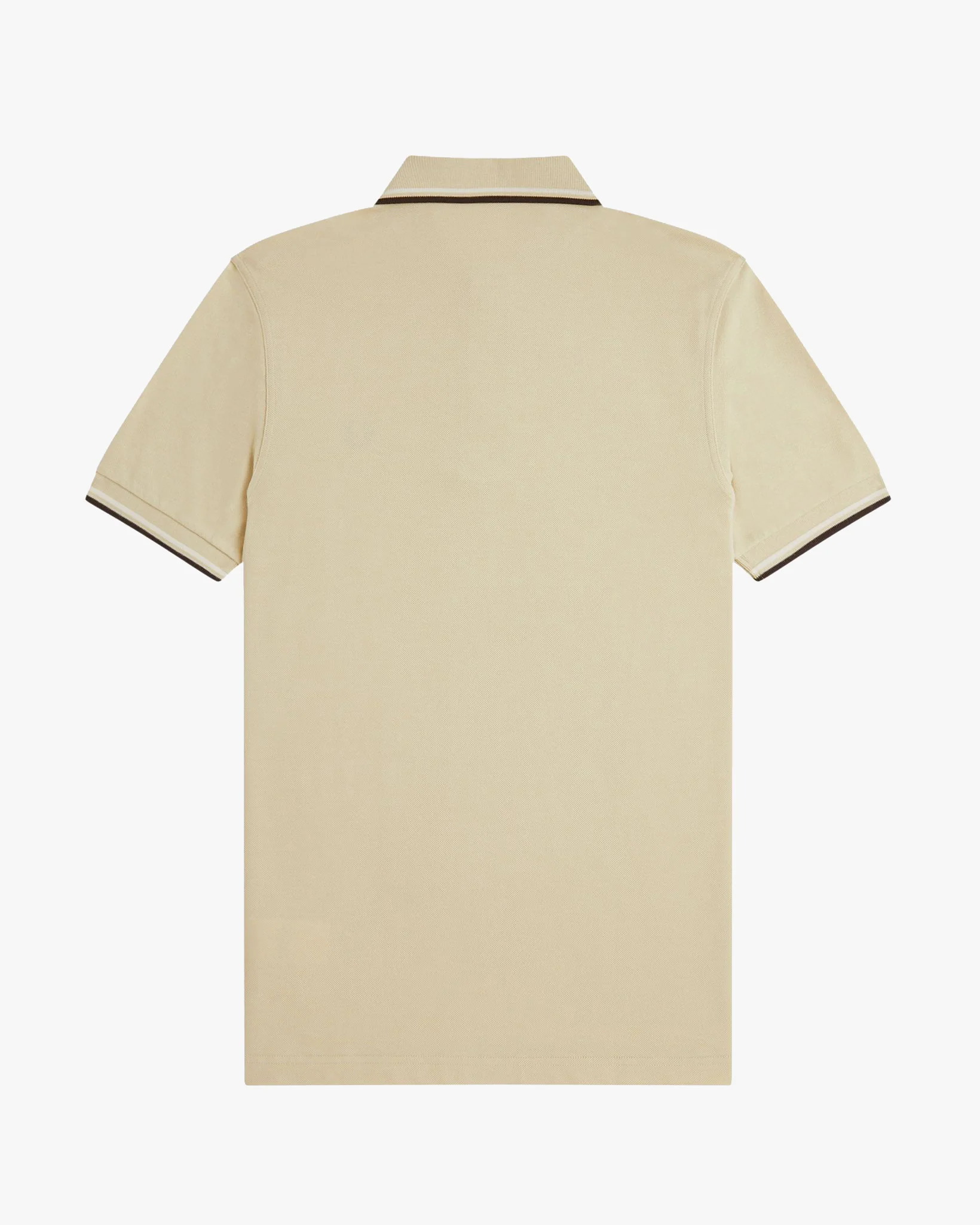 Fred Perry Twin Tipped Polo Shirt - Oatmeal / Snow White / Anchor Grey - Image 9