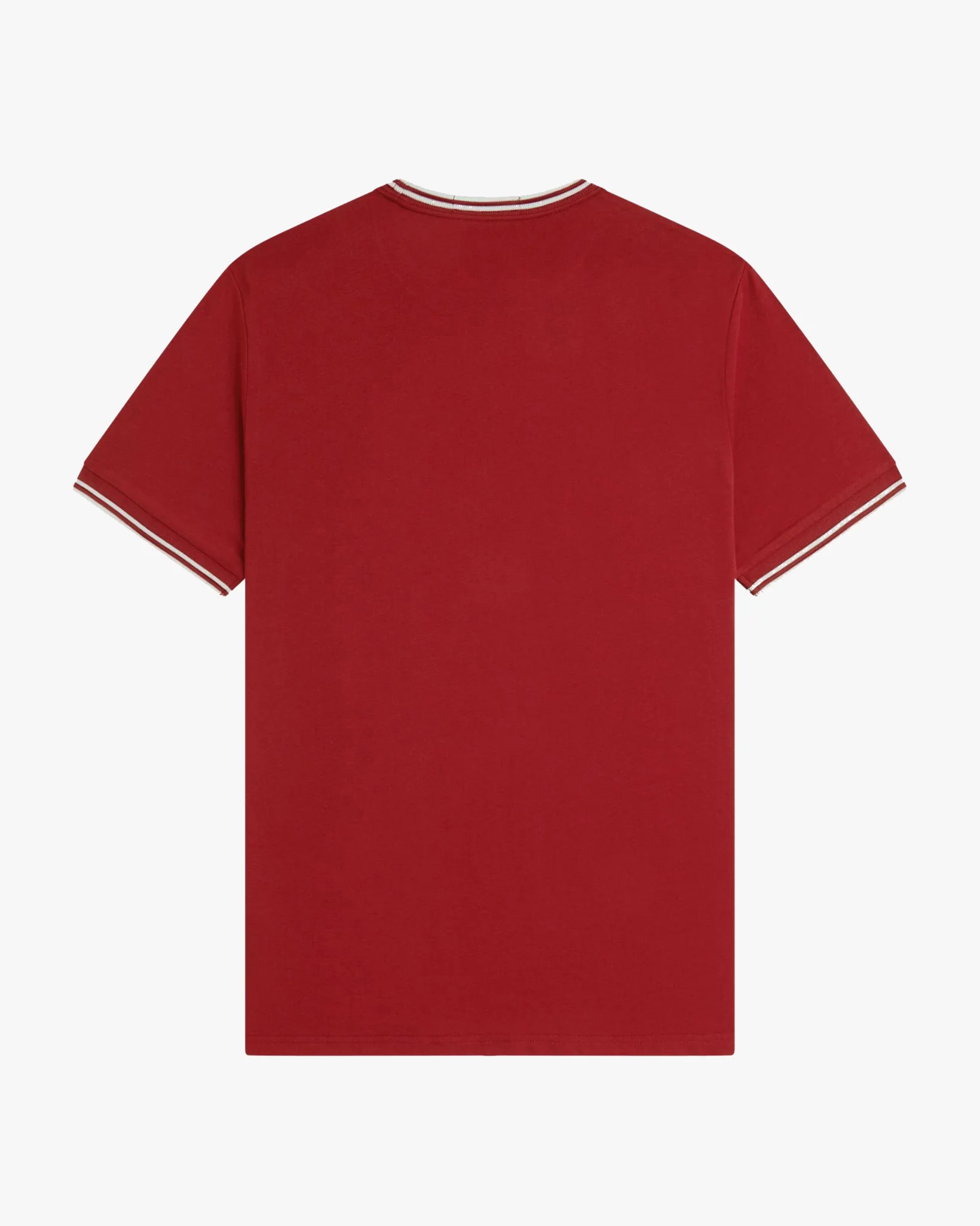 Fred Perry Twin Tipped T Shirt - Burnt Red / Snow White - Image 6