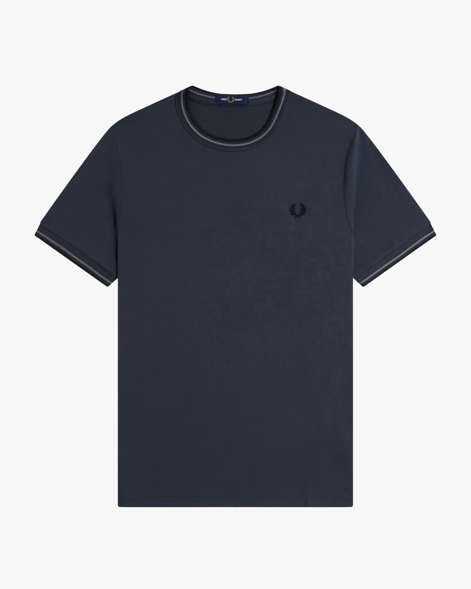 Fred Perry Twin Tipped T Shirt - Dark Airforce / Stockport Blue / Black