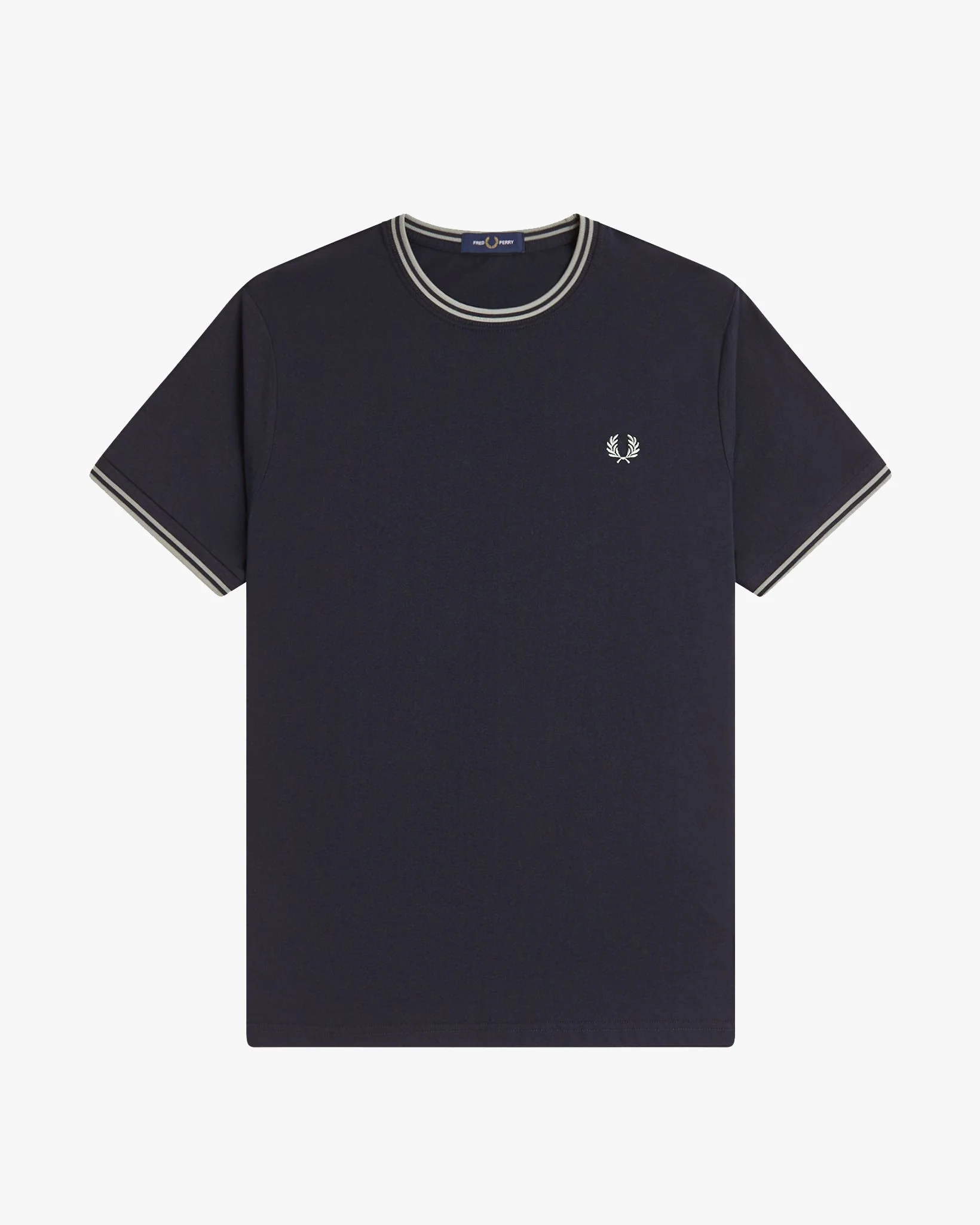 Fred Perry Twin Tipped T Shirt - Navy / Seagrass