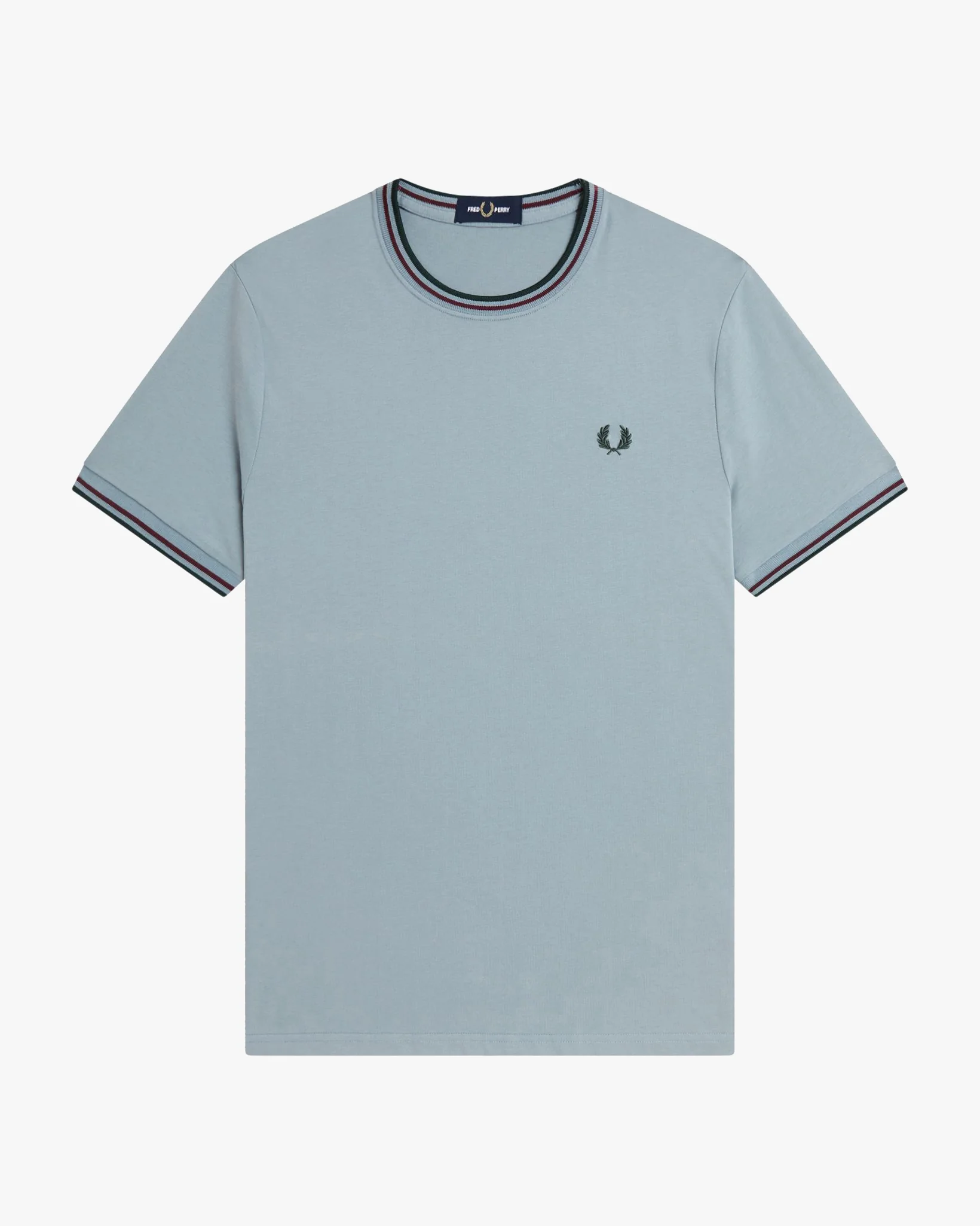Fred Perry Twin Tipped T Shirt - Stockport Blue / Oxblood / Grassroots